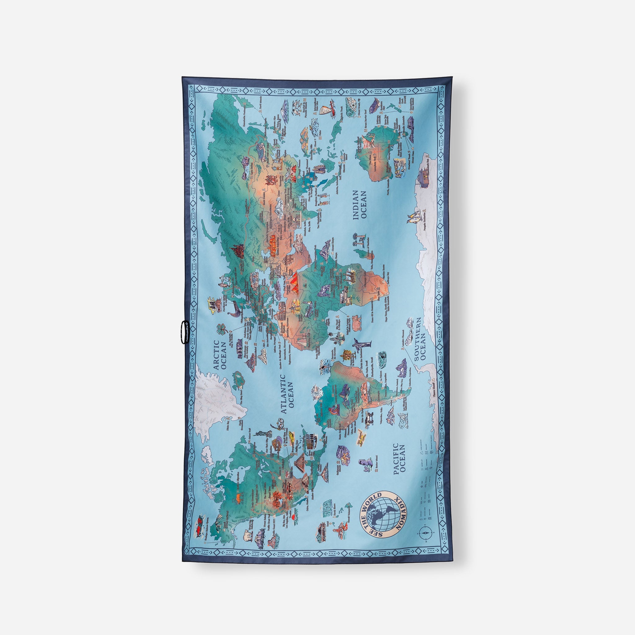 Ultralight Towel: World Map - Nomadix