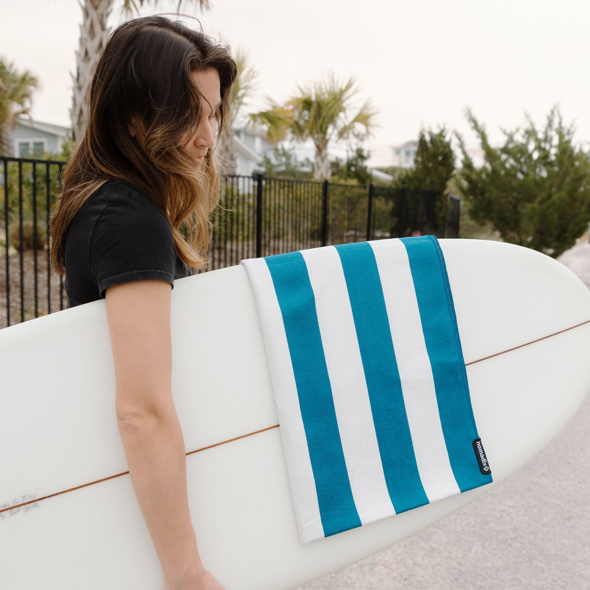 4 - Pack Cabana Stripe Dark Blue Original Towel Bundle - Nomadix