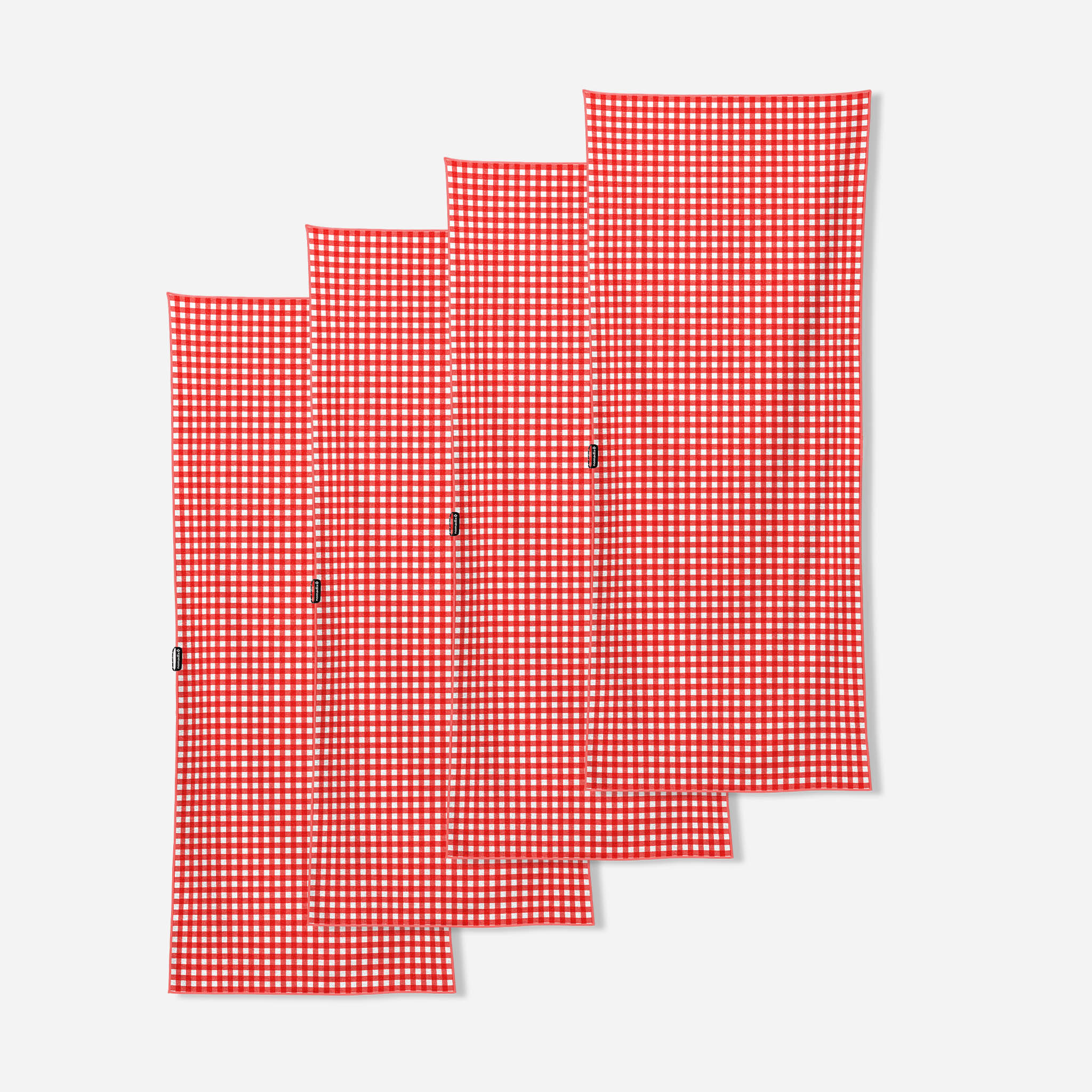 4 - Pack Gingham Red Original Towel Bundle - Nomadix