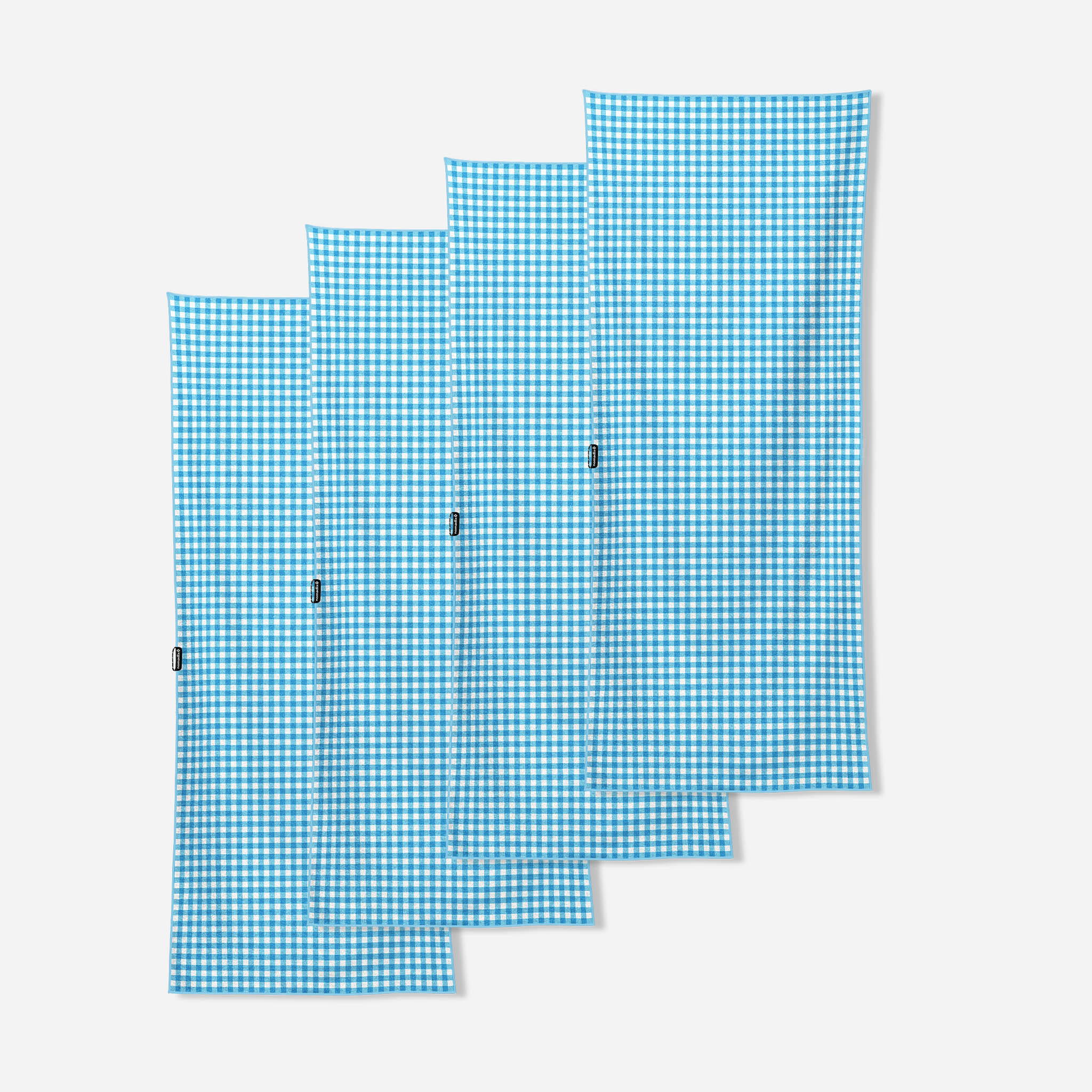 4 - Pack Gingham Sky Blue Original Towel Bundle - Nomadix