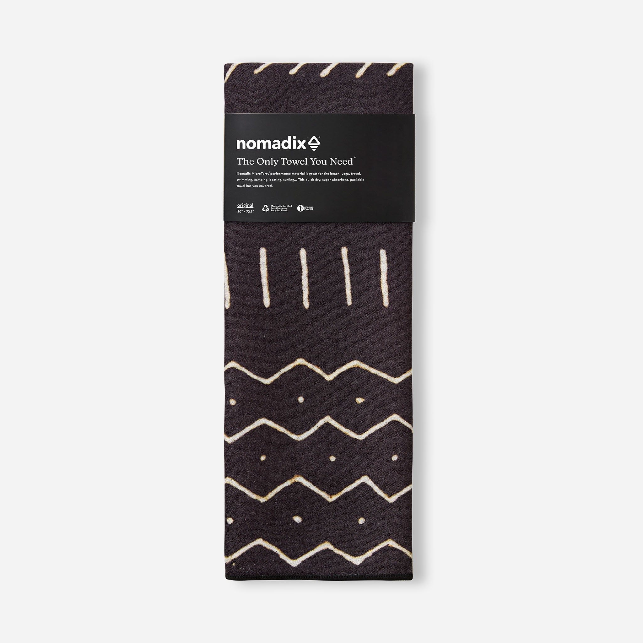 4 - Pack Mud Cloth Black & White Original Towel Bundle - Nomadix