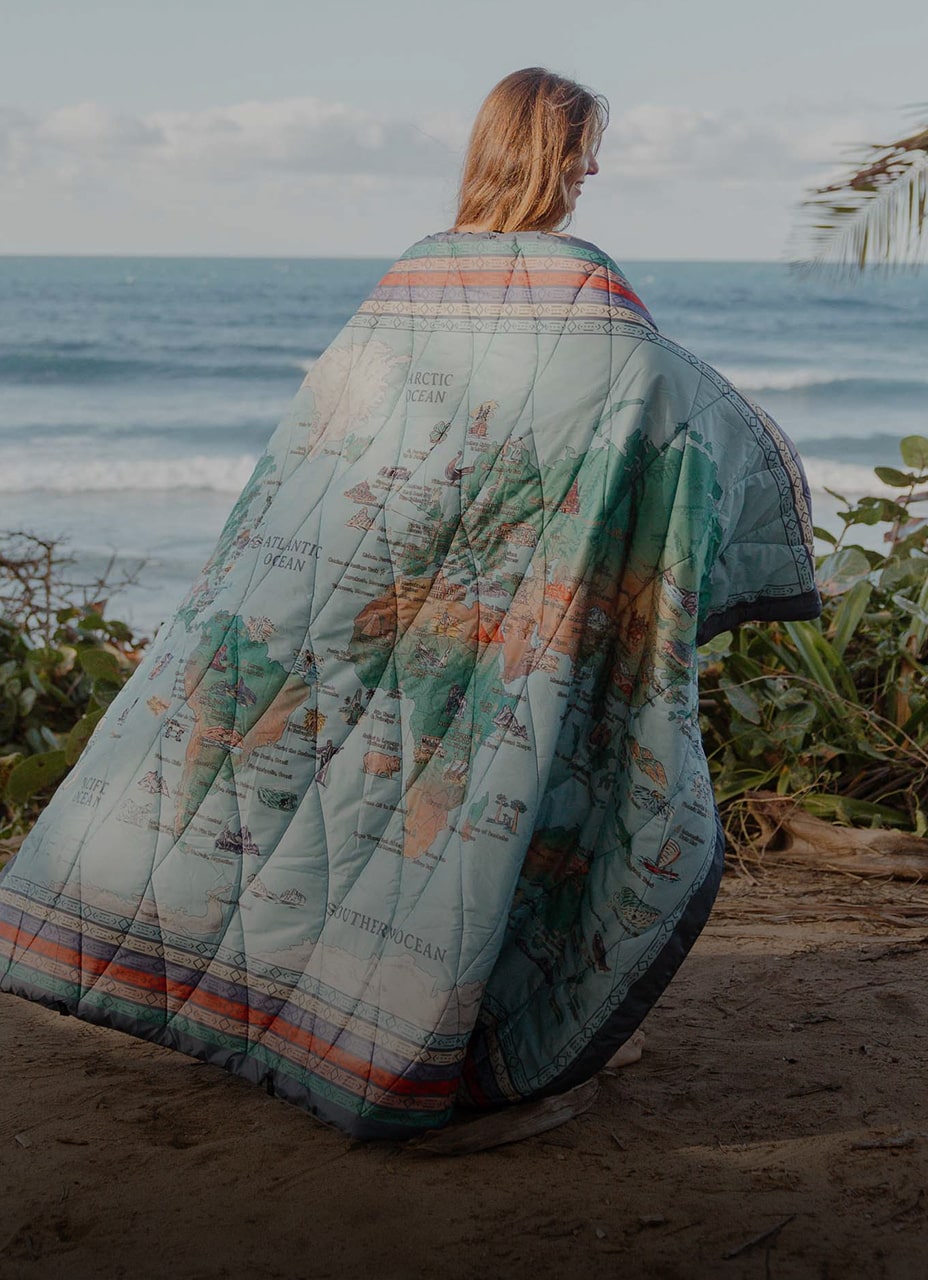 Aqua Blue Towel for Beach, Yoga, & Travel | Nomadix