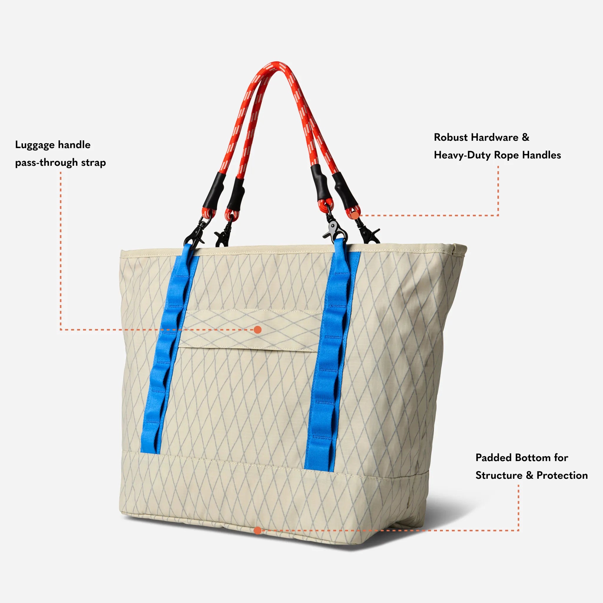DayTripper Tote: Driftwood Off-White