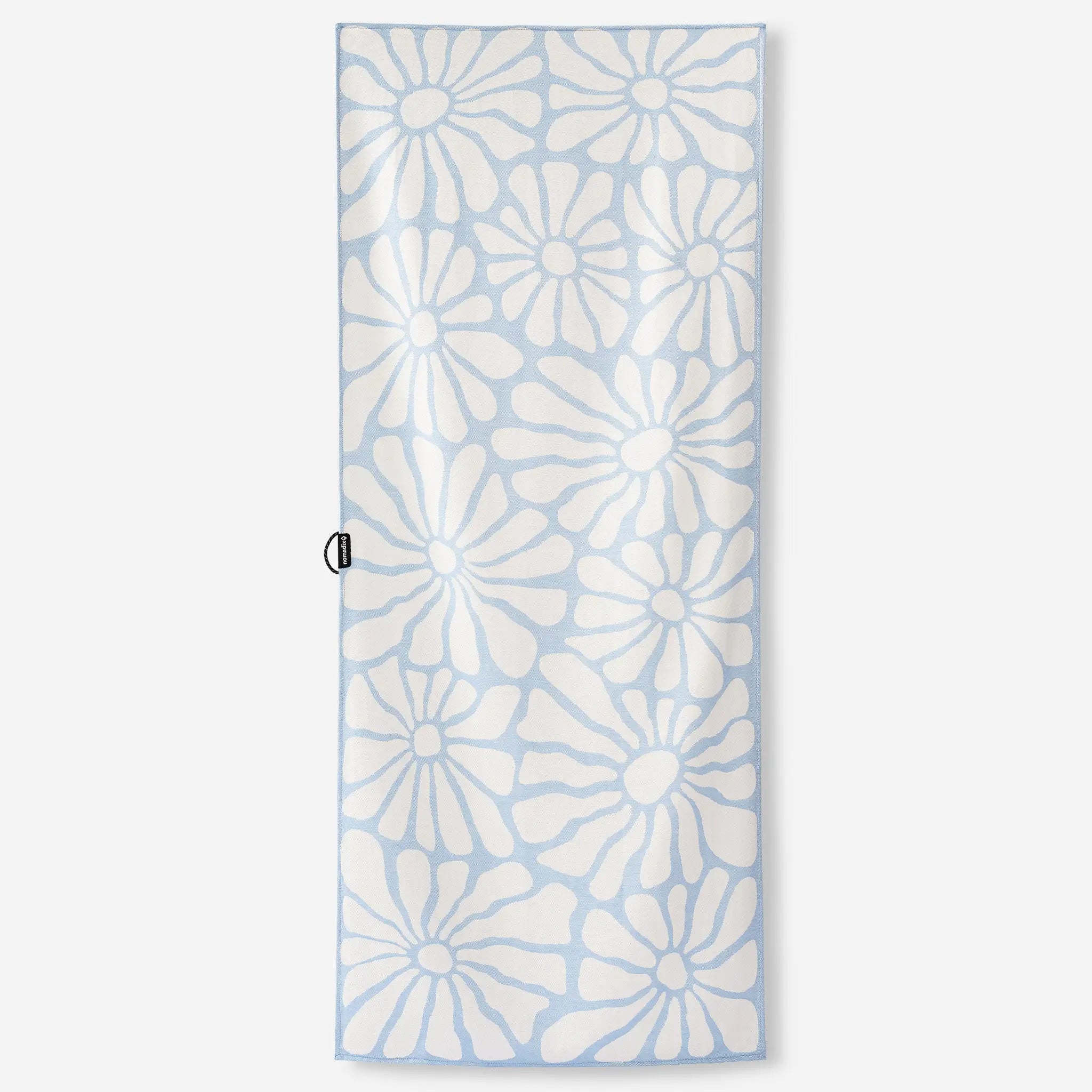 Organic Cotton Travel Towel: Lazy Daisy Coastal Blue – Nomadix