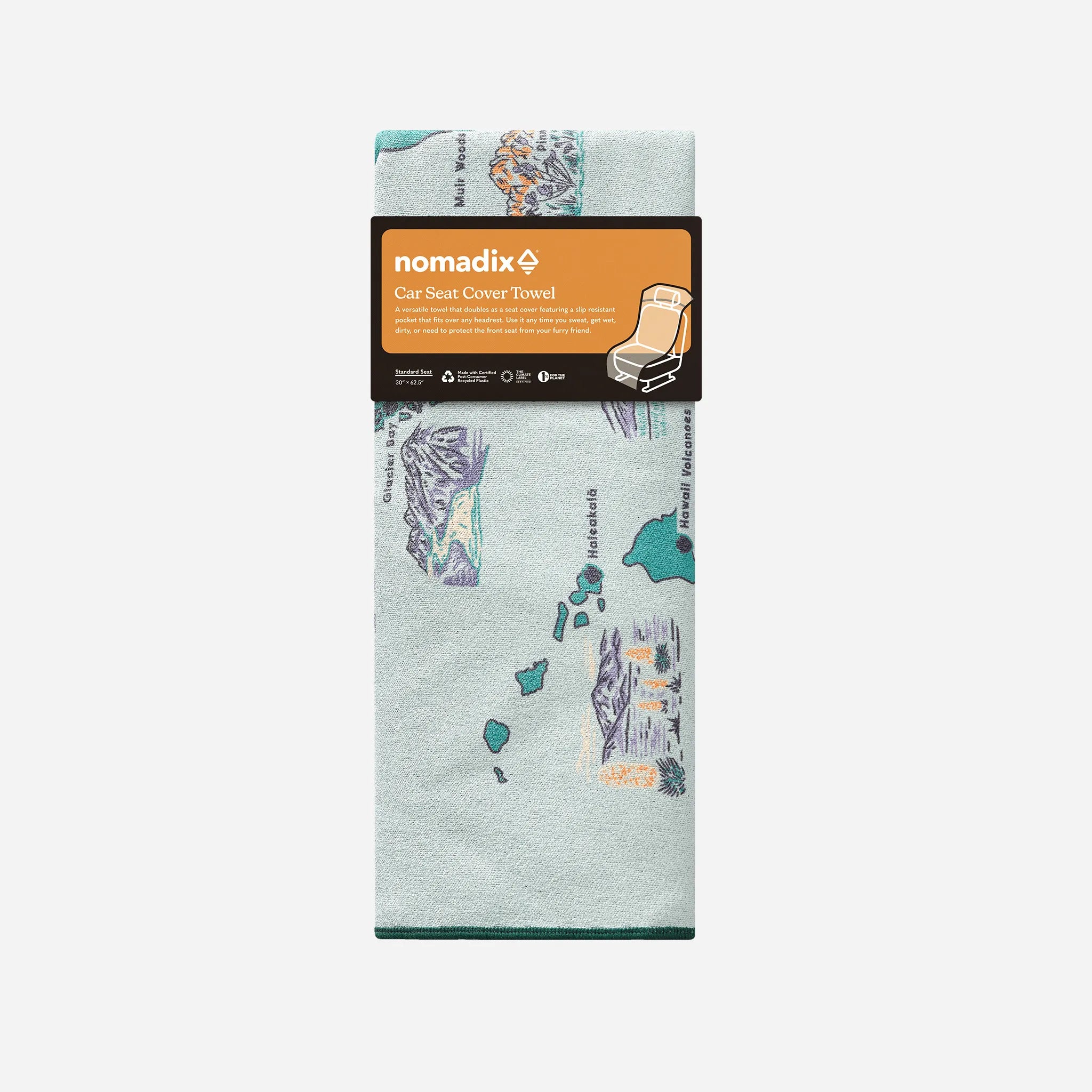 Car Seat Cover Towel: National Parks and Monuments Map – Nomadix