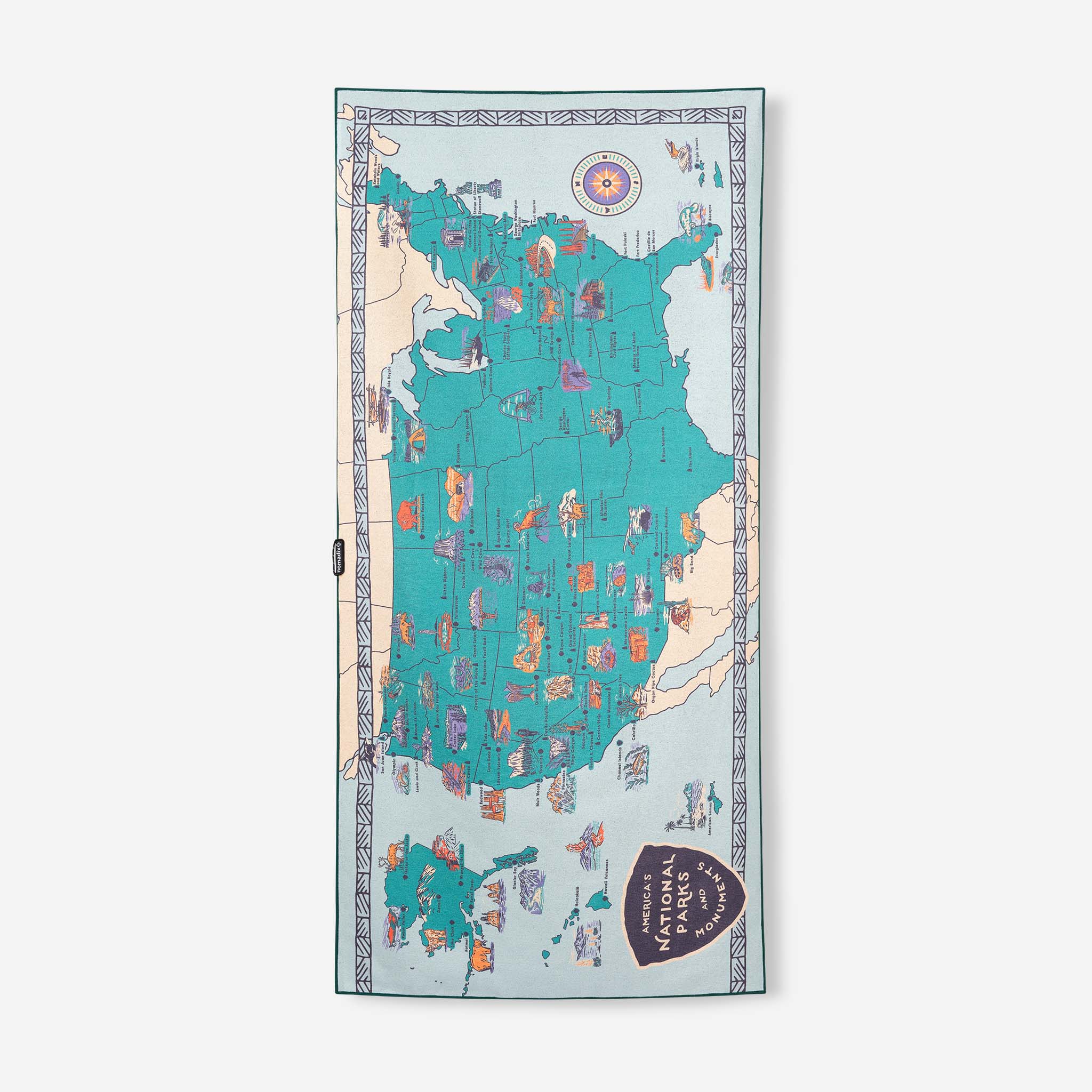 Car Seat Cover Towel: National Parks and Monuments Map – Nomadix