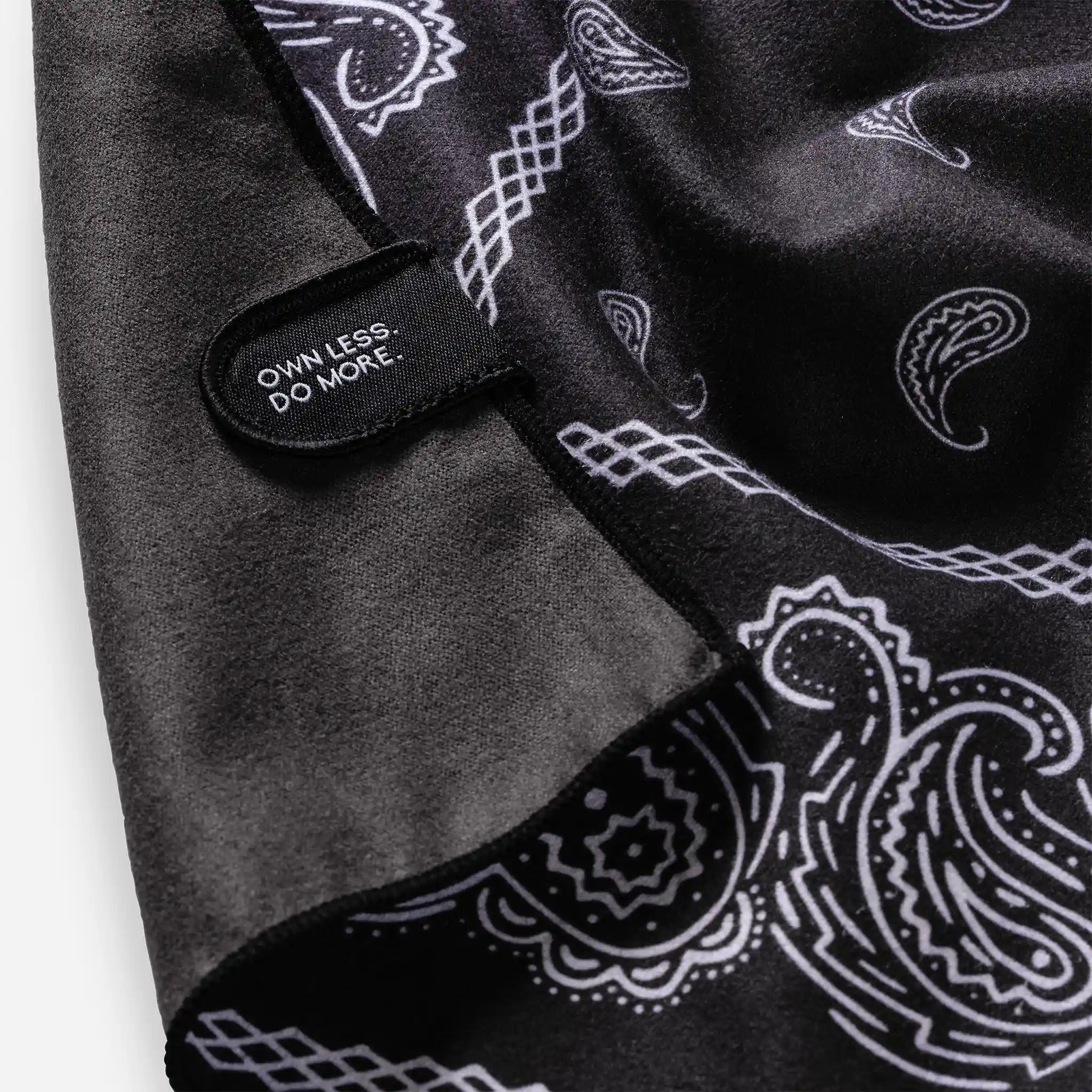 Bandana Towel: Paisley Black