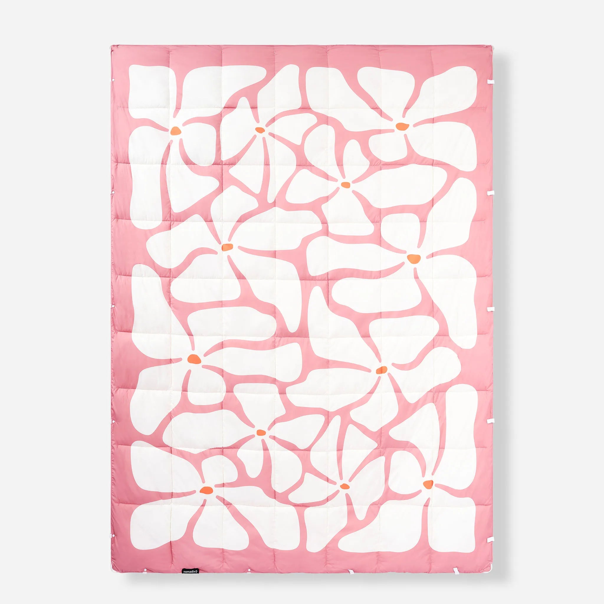 Graphene Puffer Blanket: Happy Flowers Desert Clay – Nomadix Graphene Puffer Blanket: Happy Flowers Desert Clay – Nomadix