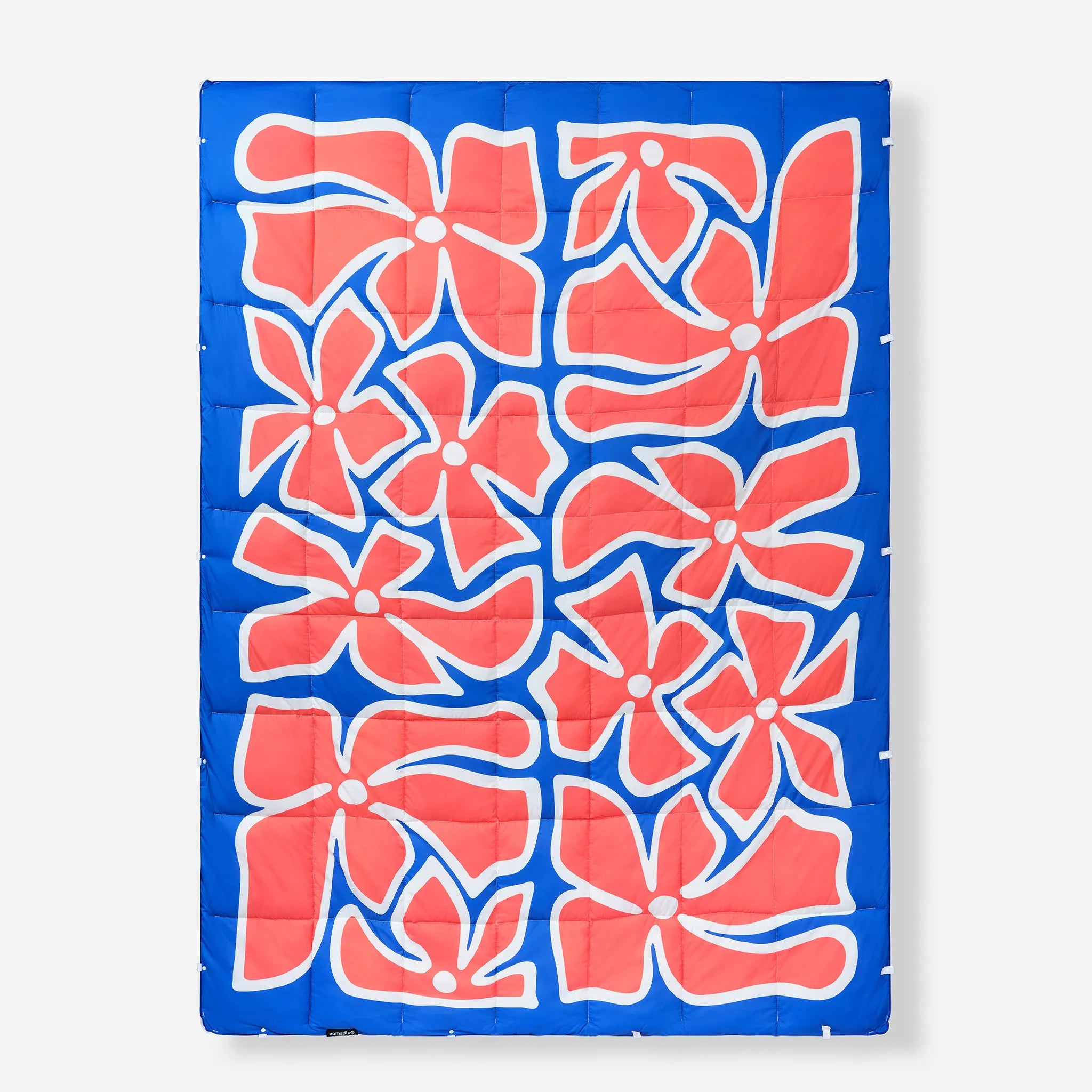 Graphene Puffer Blanket: Wild Flowers Stellar Blue Red – Nomadix