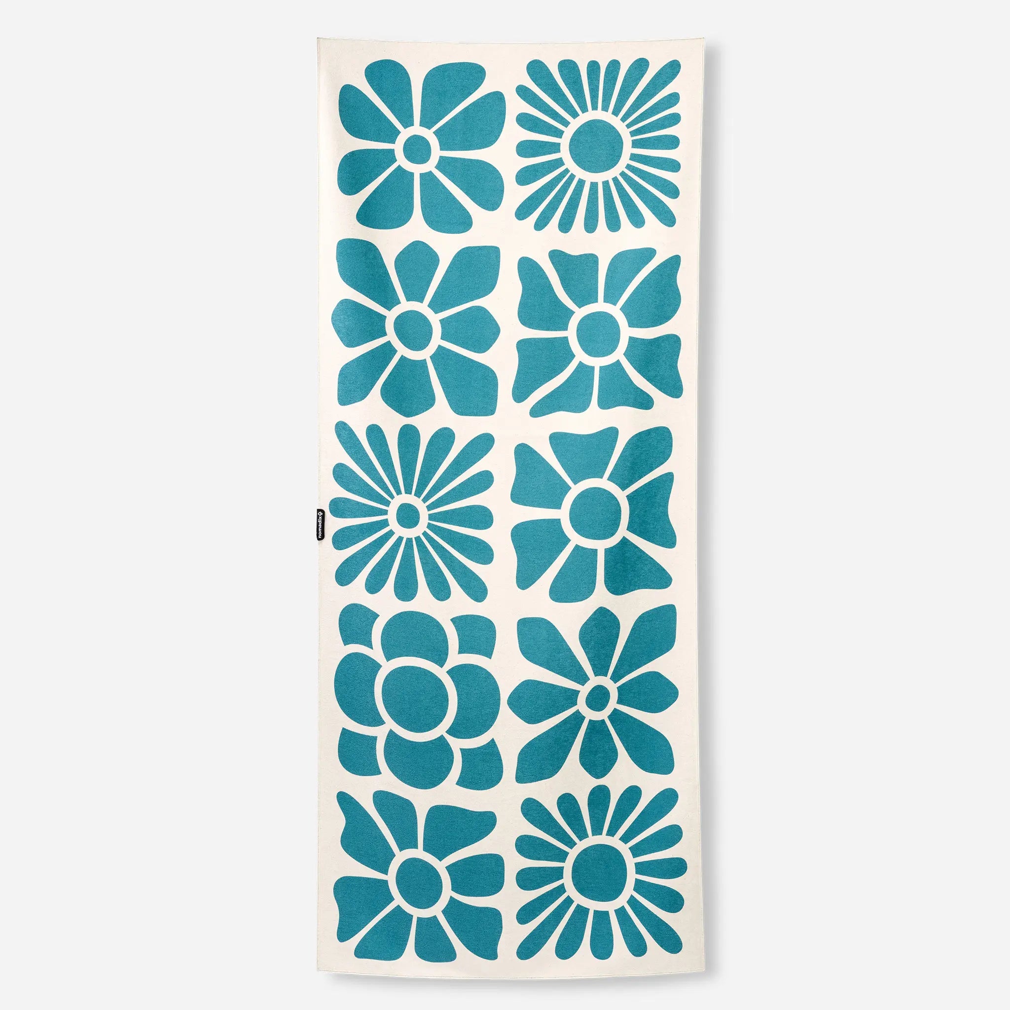 Original Towel: Big Flowers Teal Ocean
