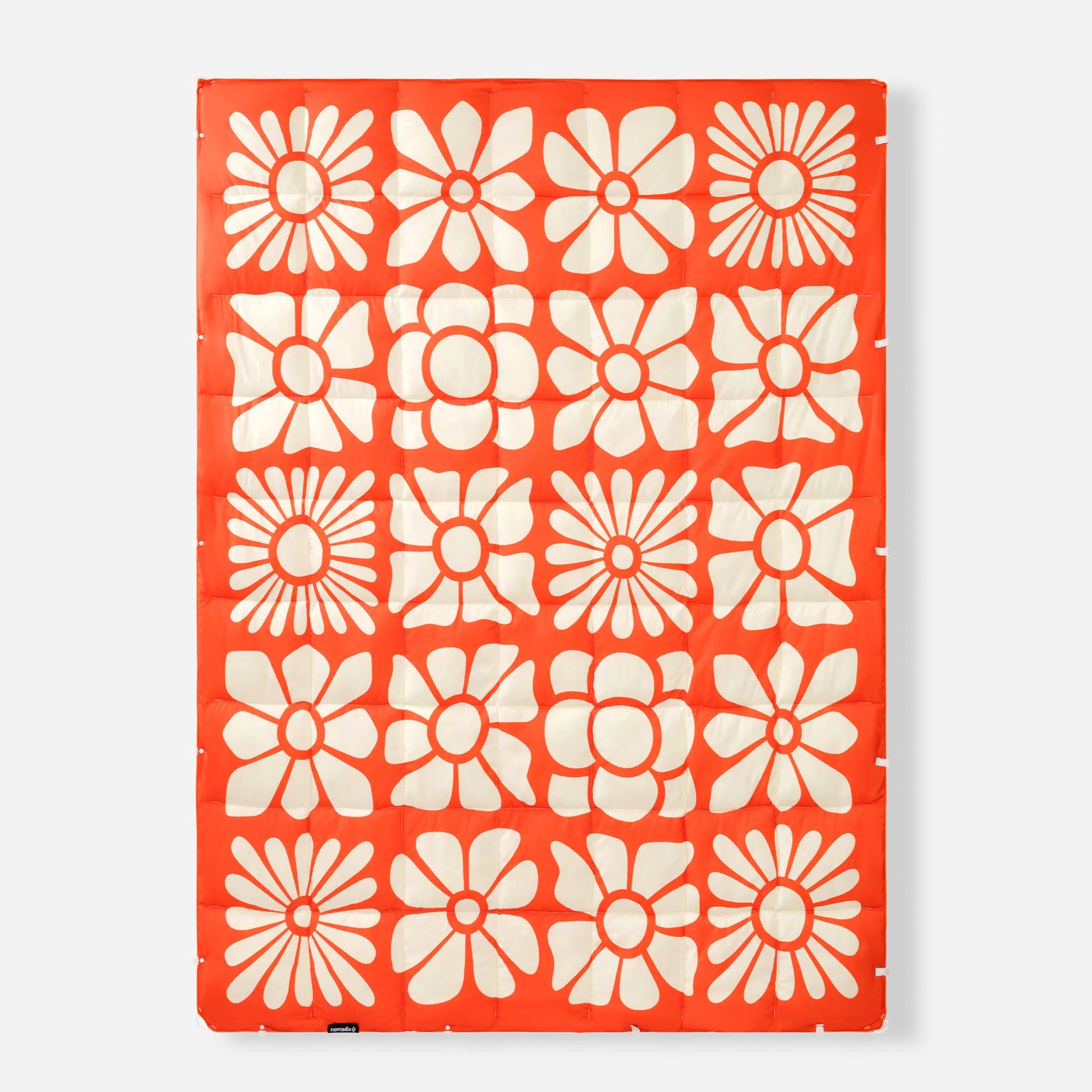 Graphene Puffer Blanket: Big Flowers Expedition Orange – Nomadix
