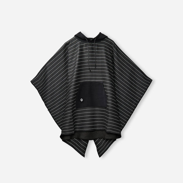 Pinner Black Striped Poncho Towel | Black & White Hooded Poncho