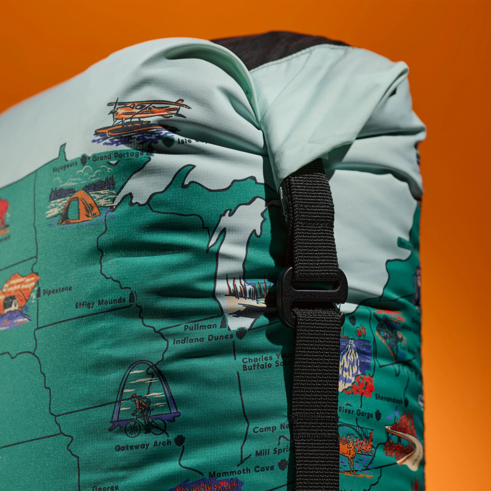 north face backpack size guide Nomadix Graphene Puffer Blanket, National Parks and Monuments Map