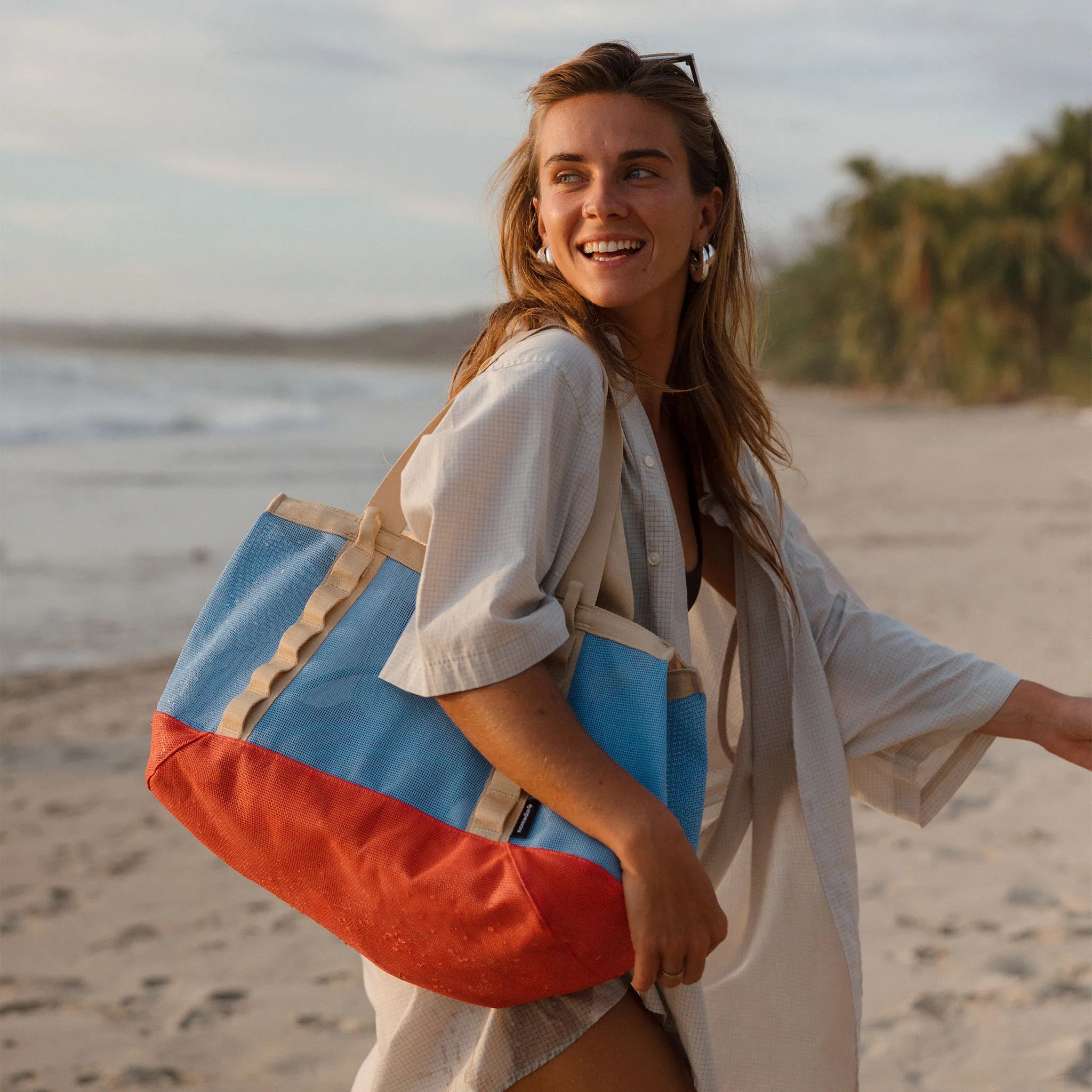 expedition travel tote bag AirMesh Tote: Coastal Expedition