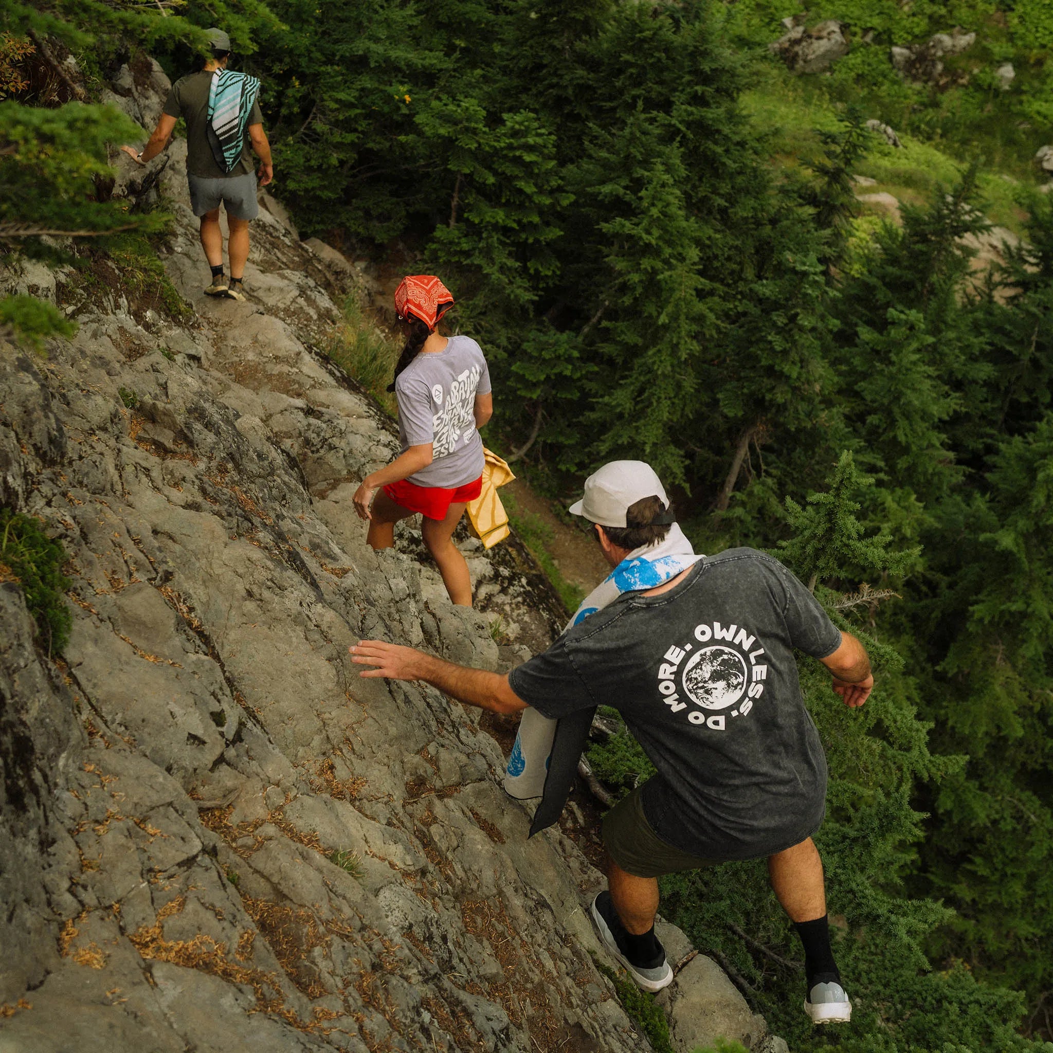 Men's Tee Shirt: Journeys Washed Black