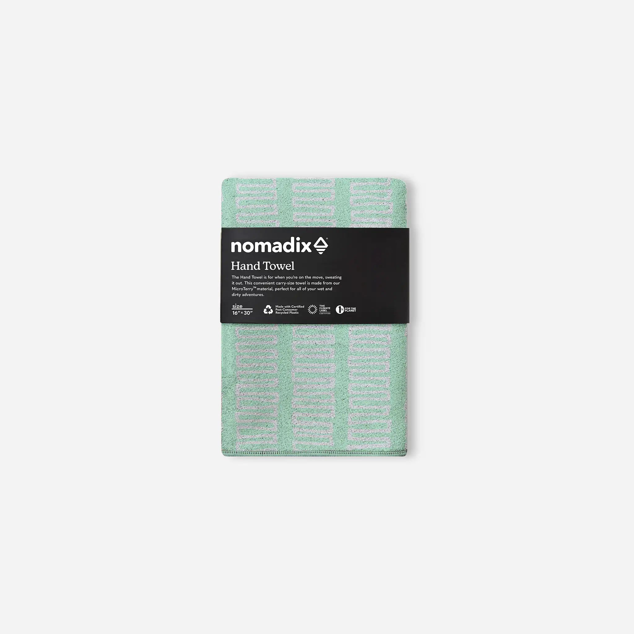 Hand Towel: Switchback Seafoam Green