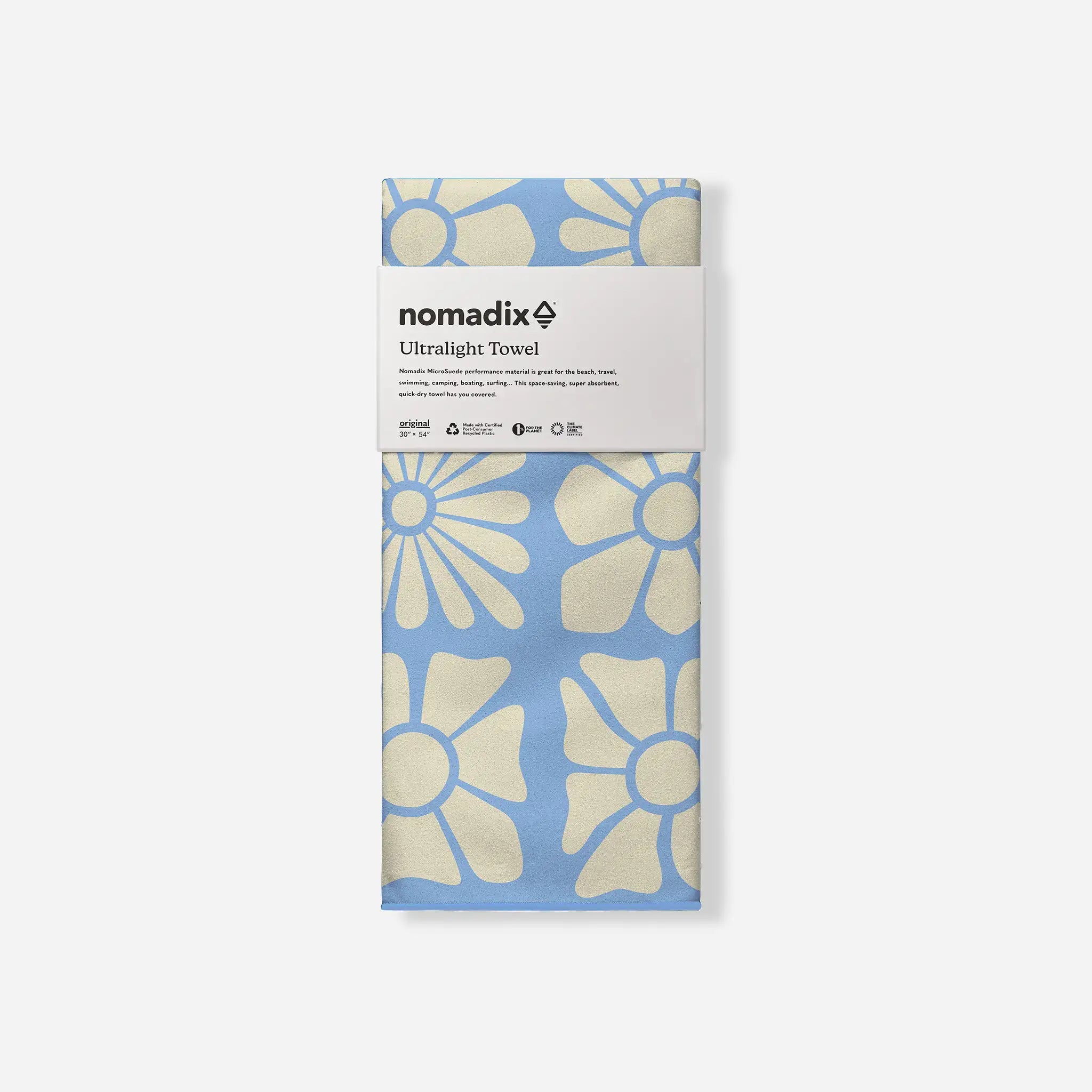 [新品・未使用]村上隆xCOMPLEXCON Blue Flower Towel Ultralight Towel: Flowerbed Coastal Blue – Nomadix