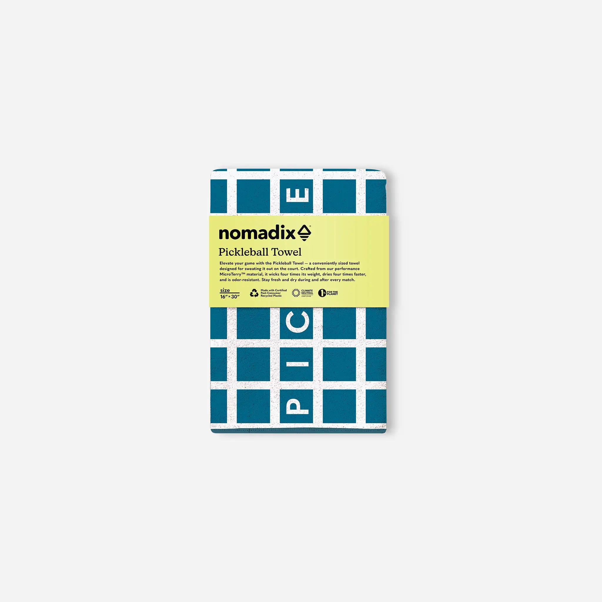 Pickleball Towel: Pickleball Net Teal Ocean