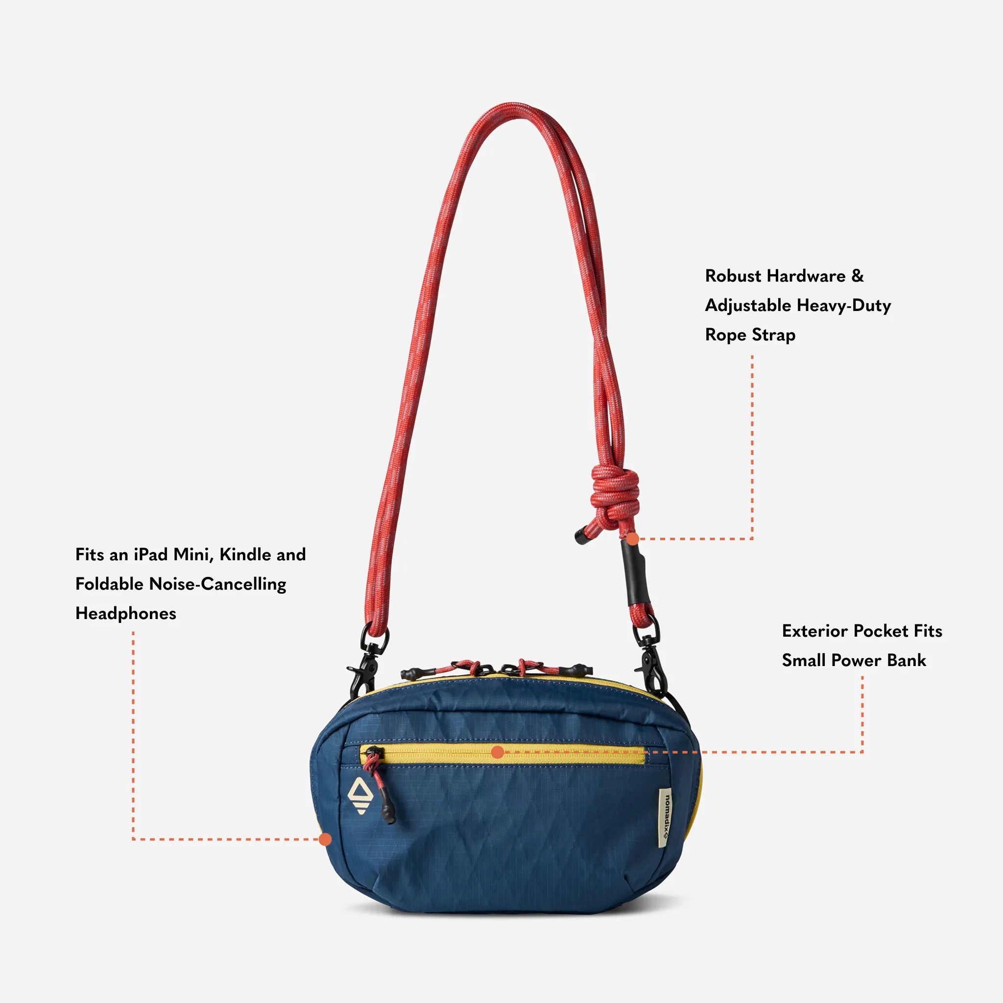 Traveler Tech Sling: Deep Seas Blue