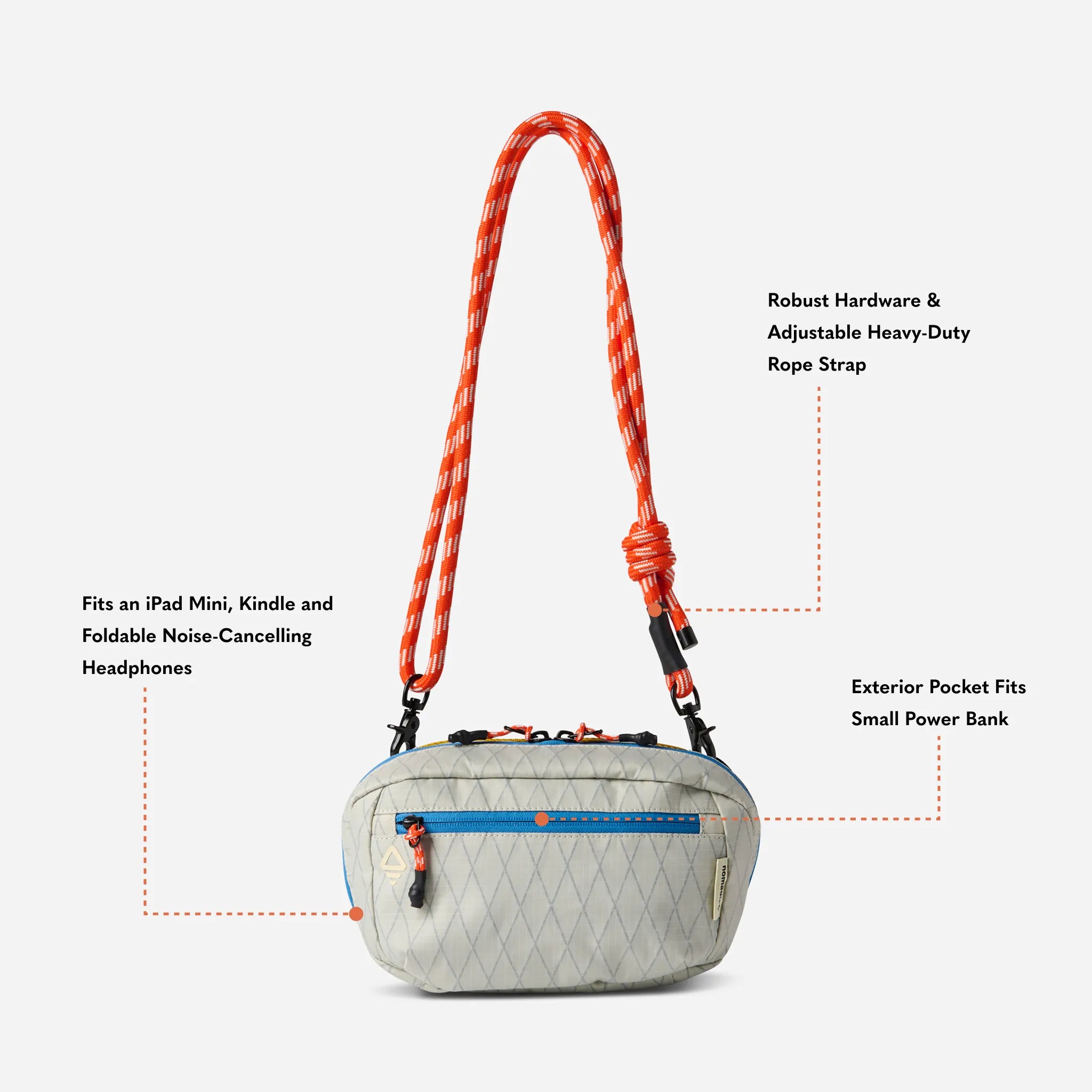 Traveler Tech Sling: Driftwood Off-White