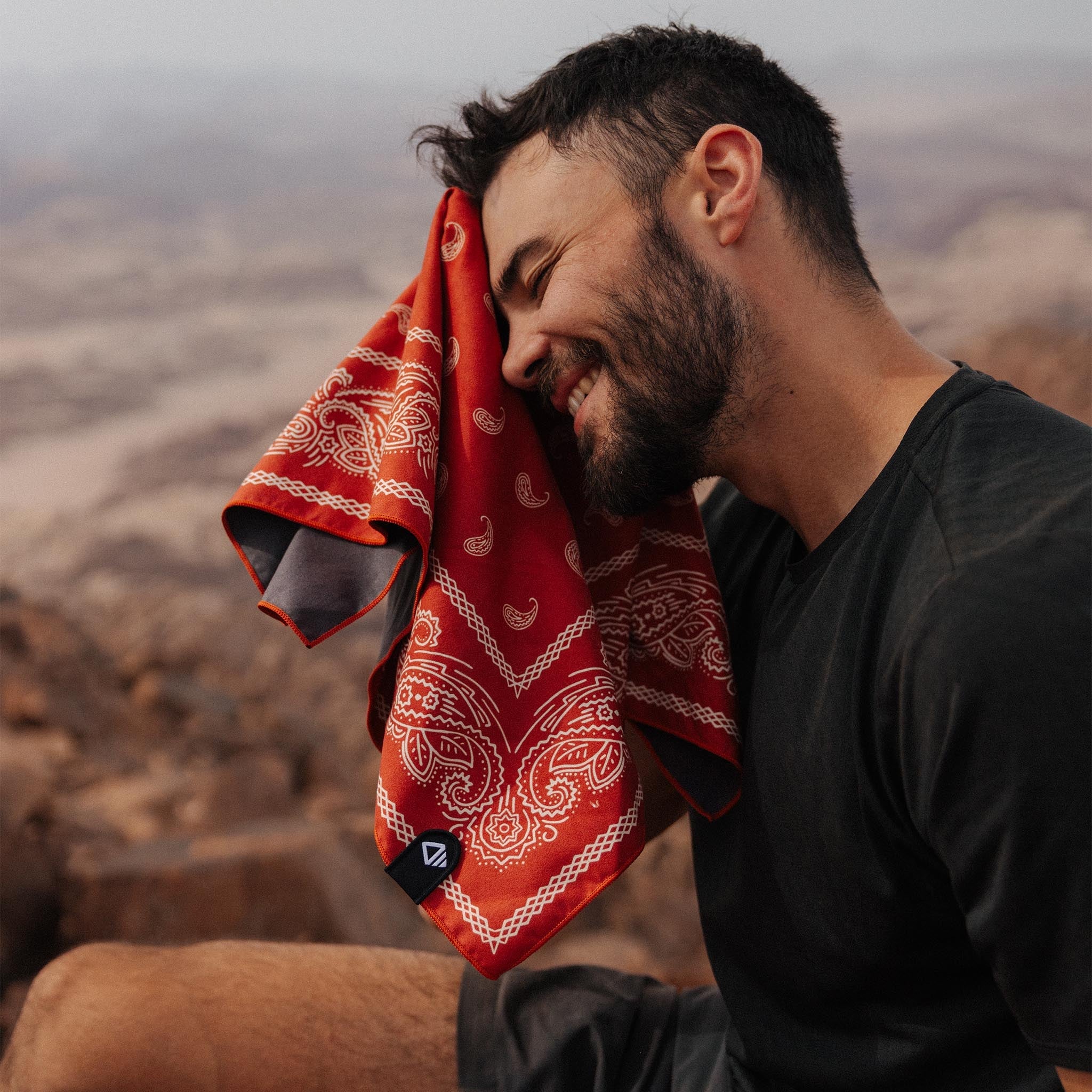 Paisley Red Bandana Towel | Sweat-Absorbent Bandana – Nomadix