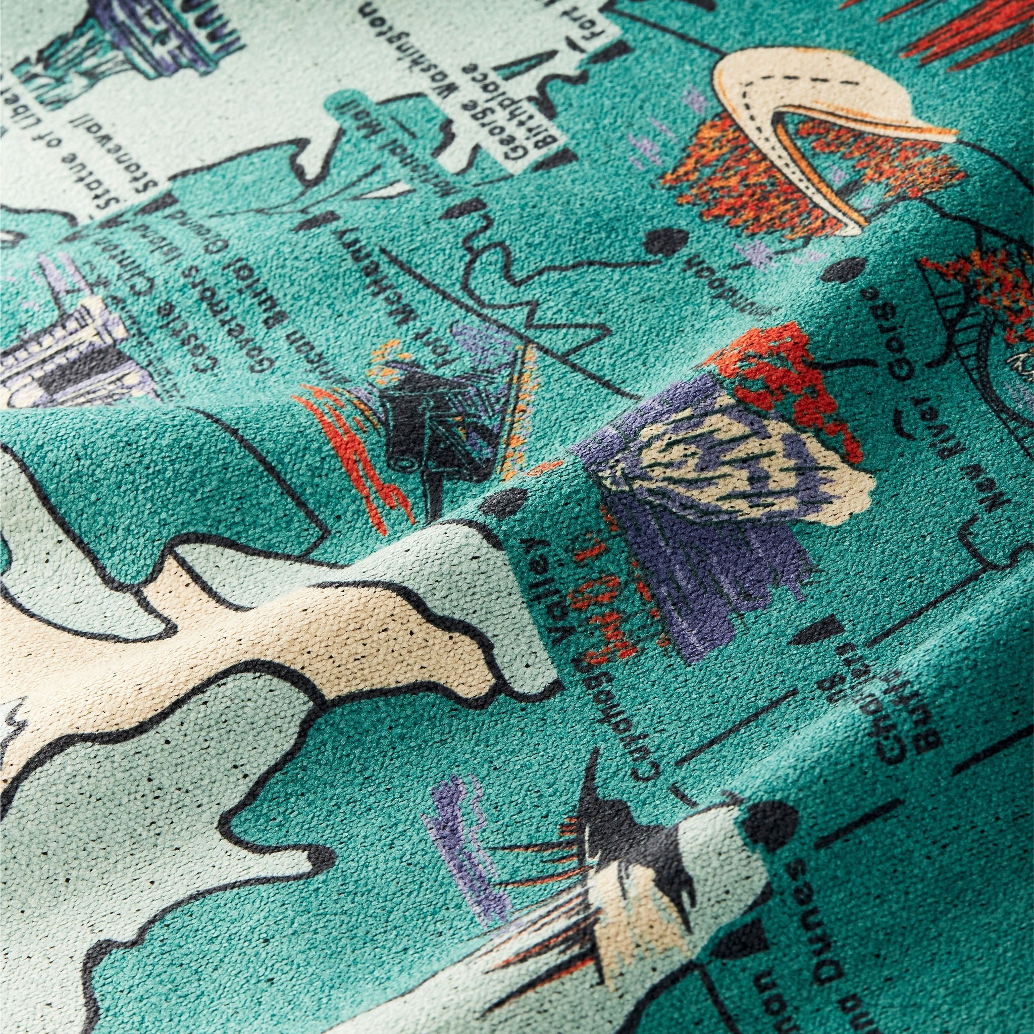 Blanket Towel: National Parks and Monuments Map - Nomadix