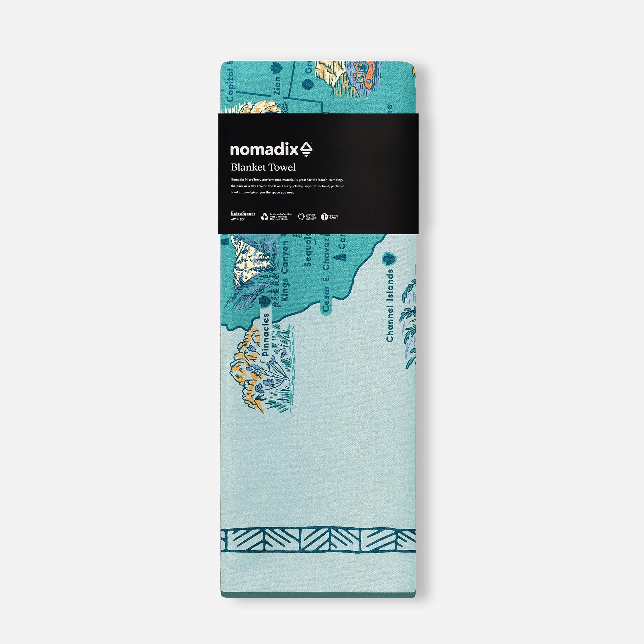 Blanket Towel: National Parks and Monuments Map - Nomadix