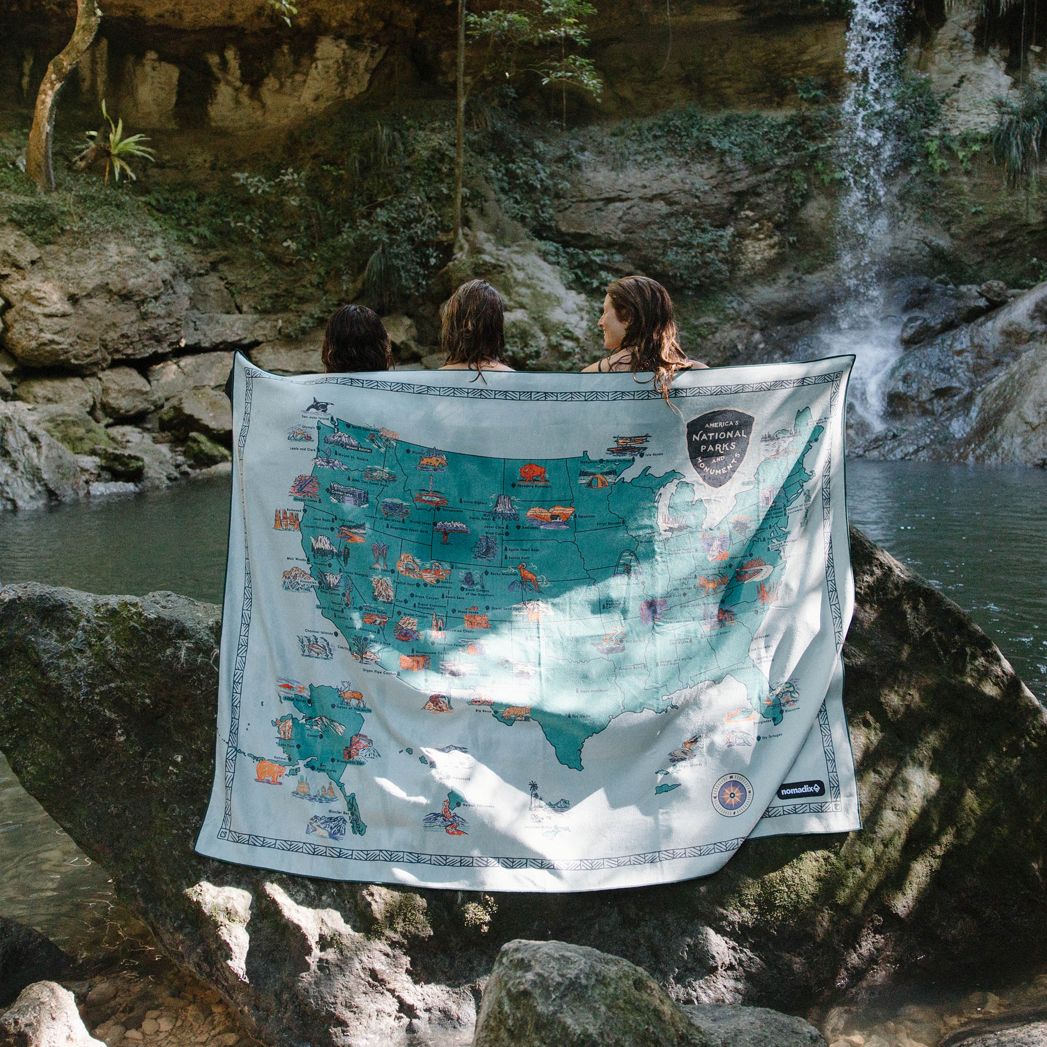 Blanket Towel: National Parks and Monuments Map - Nomadix