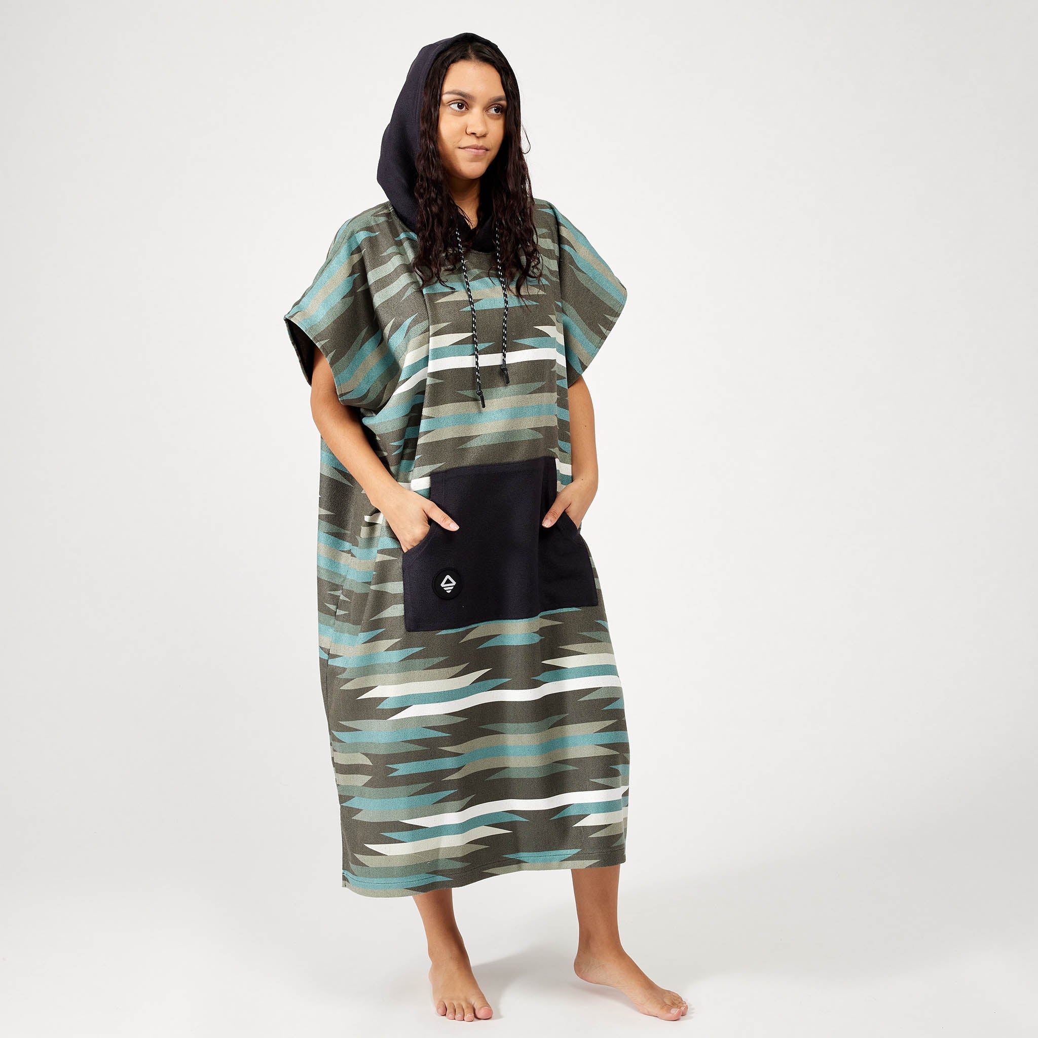 Jackson Green Changing Poncho | Green Surf Poncho | Nomadix