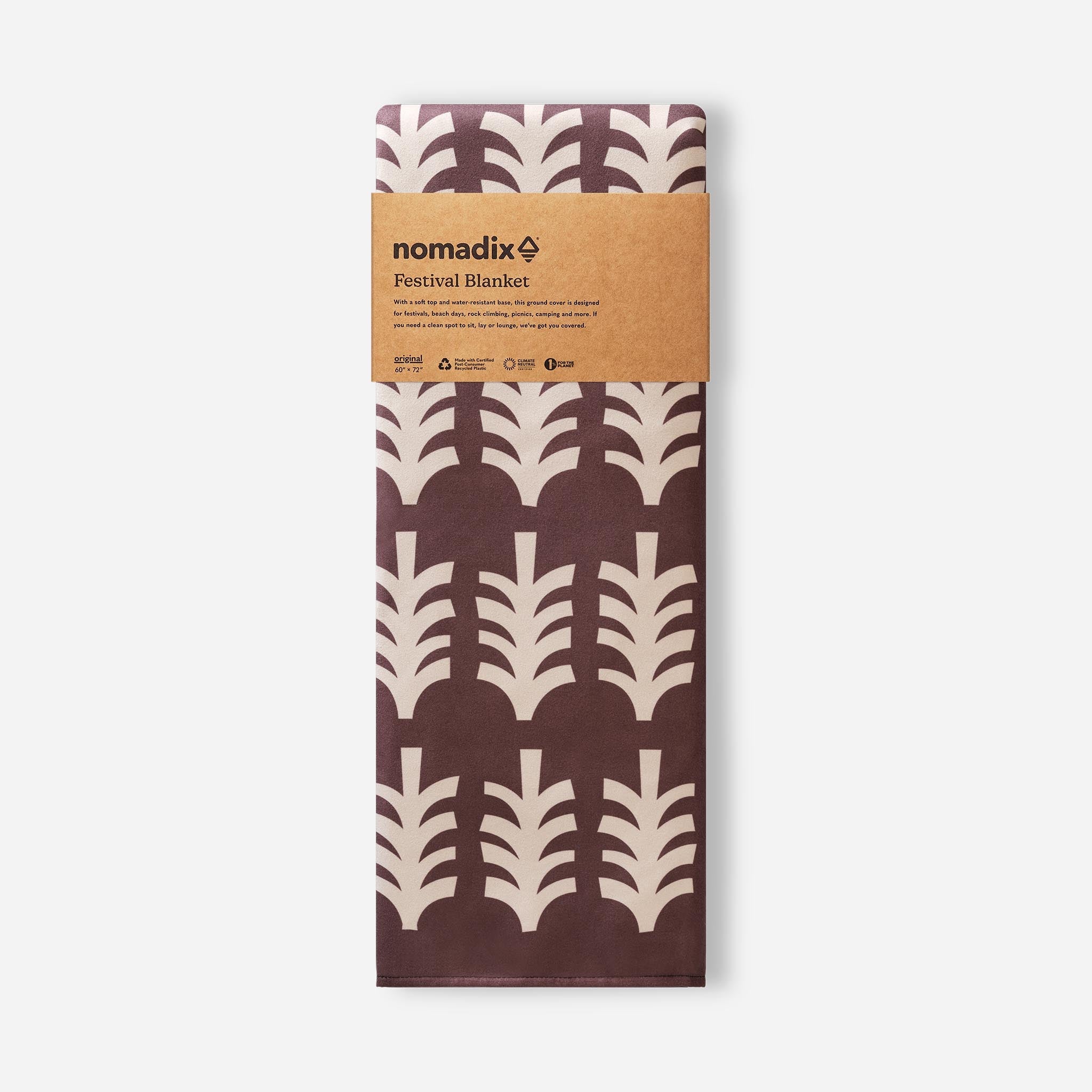 Festival Blanket: Fresh Pines Burgundy Beige - Nomadix