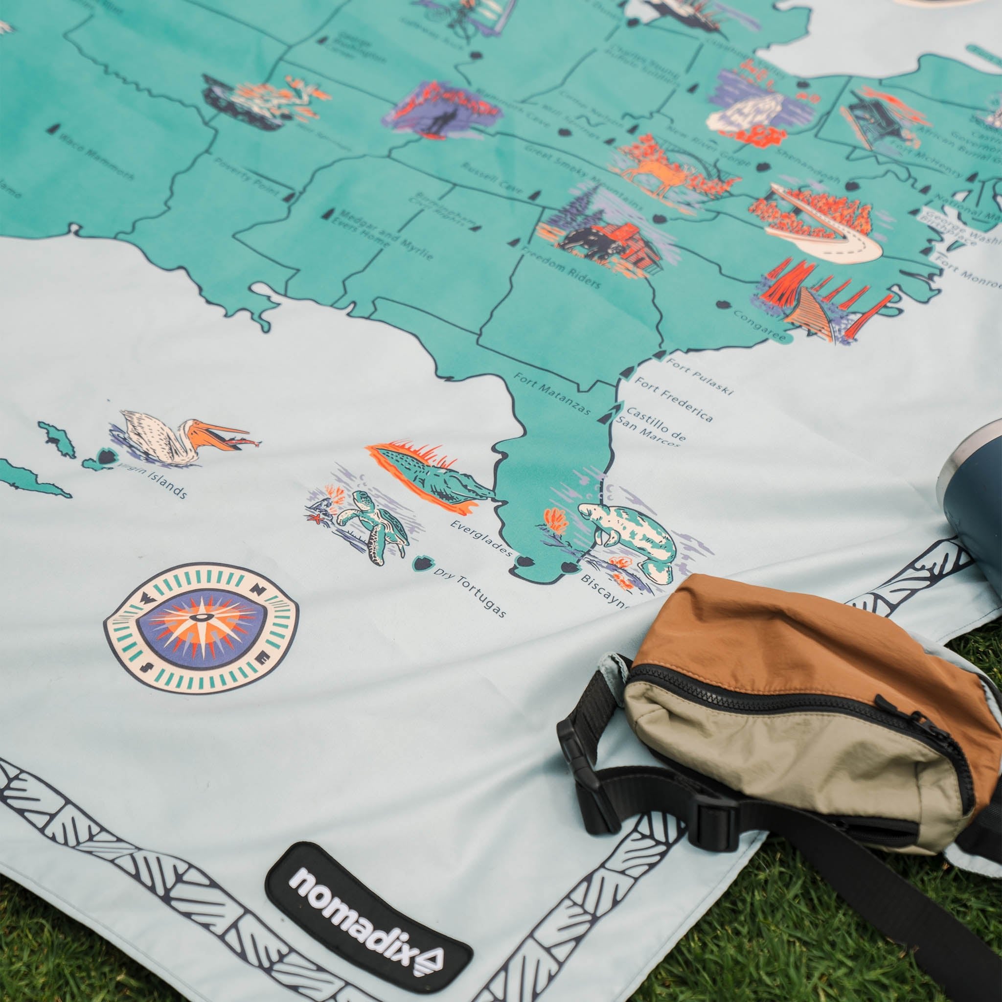 Festival Blanket: National Parks and Monuments Map - Nomadix
