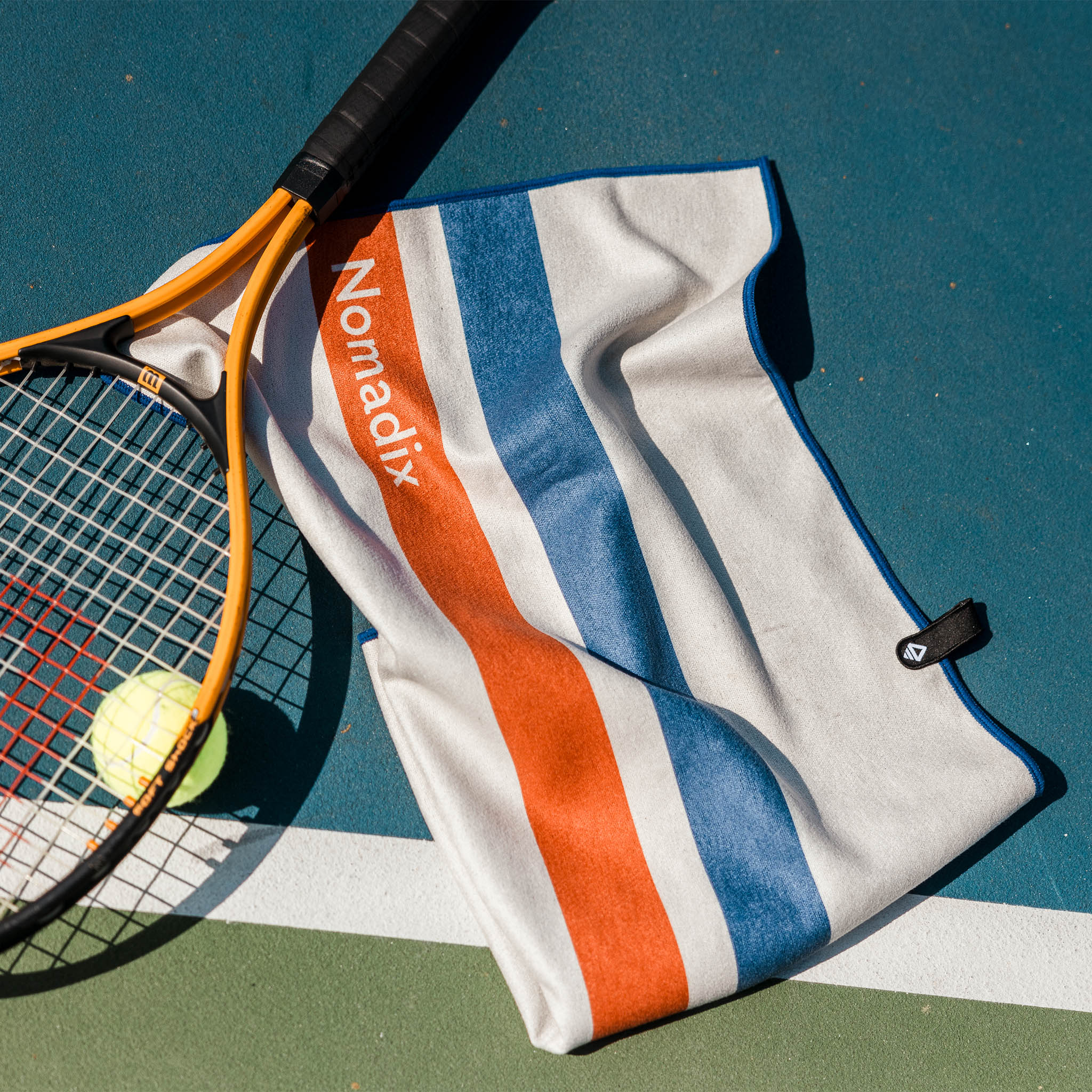 Fitness Towel: Rally White Red and Blue - Nomadix