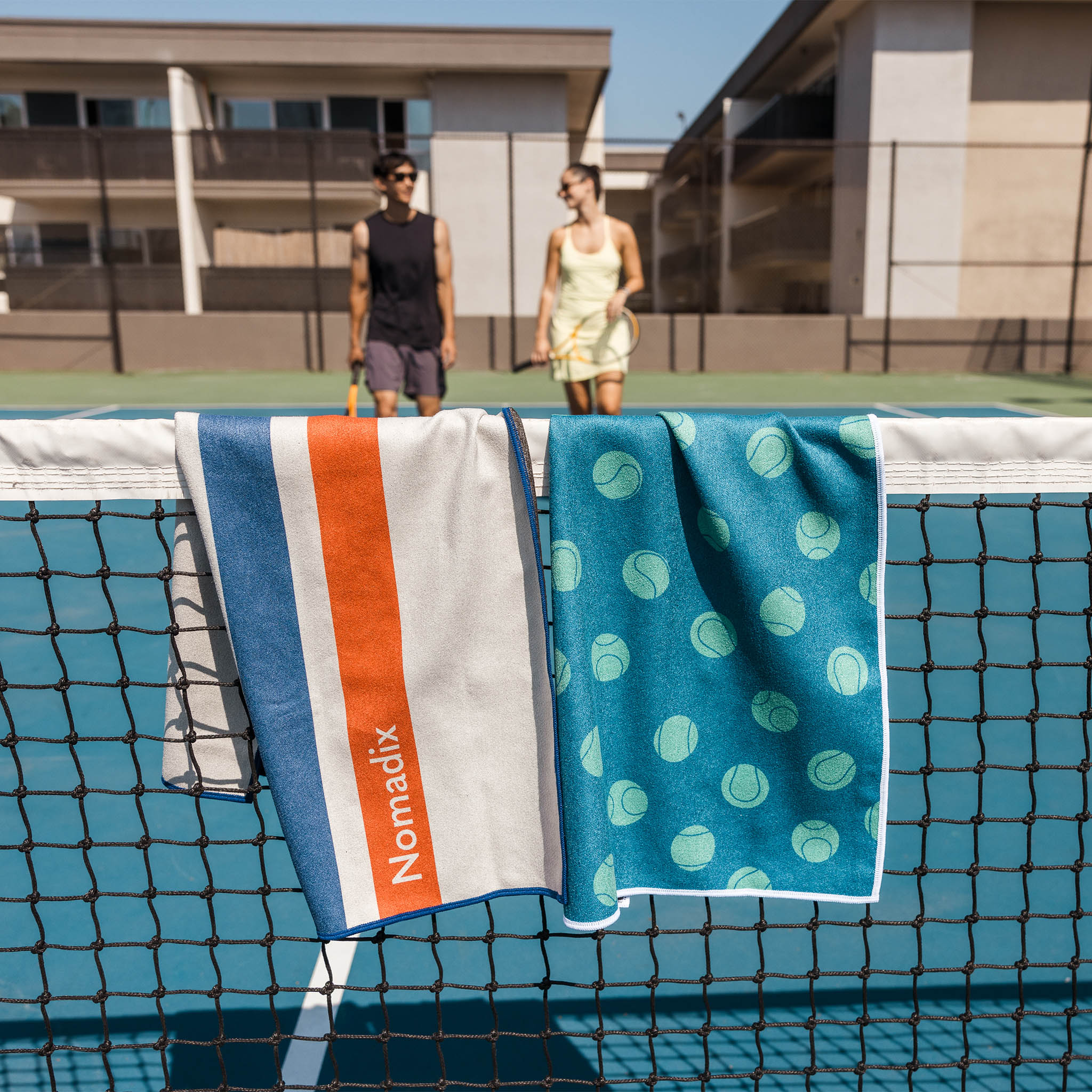 Fitness Towel: Rally White Red and Blue - Nomadix