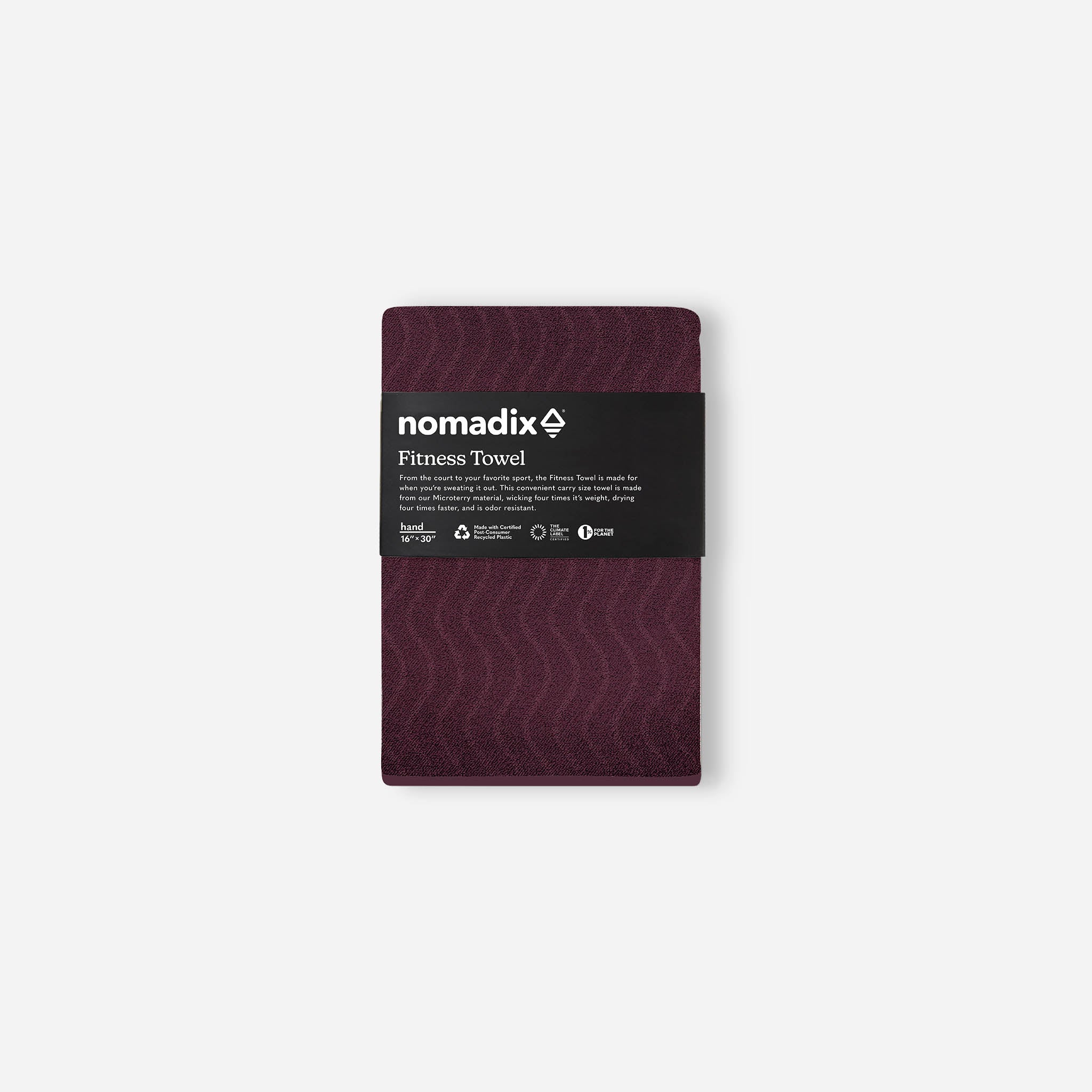 Fitness Towel: Regenerative Burgundy - Nomadix