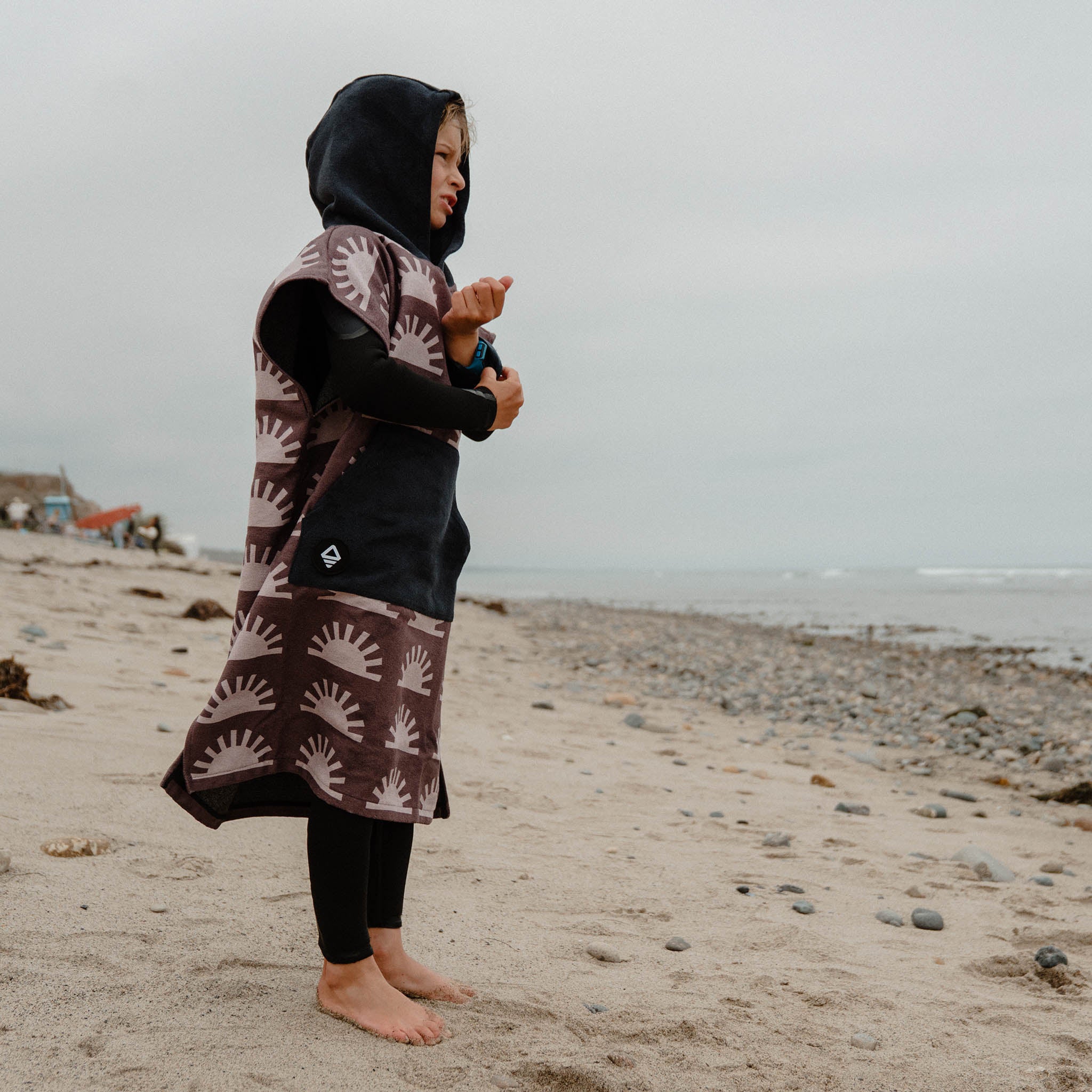 Kids Changing Poncho: Sunshine Burgundy - Nomadix