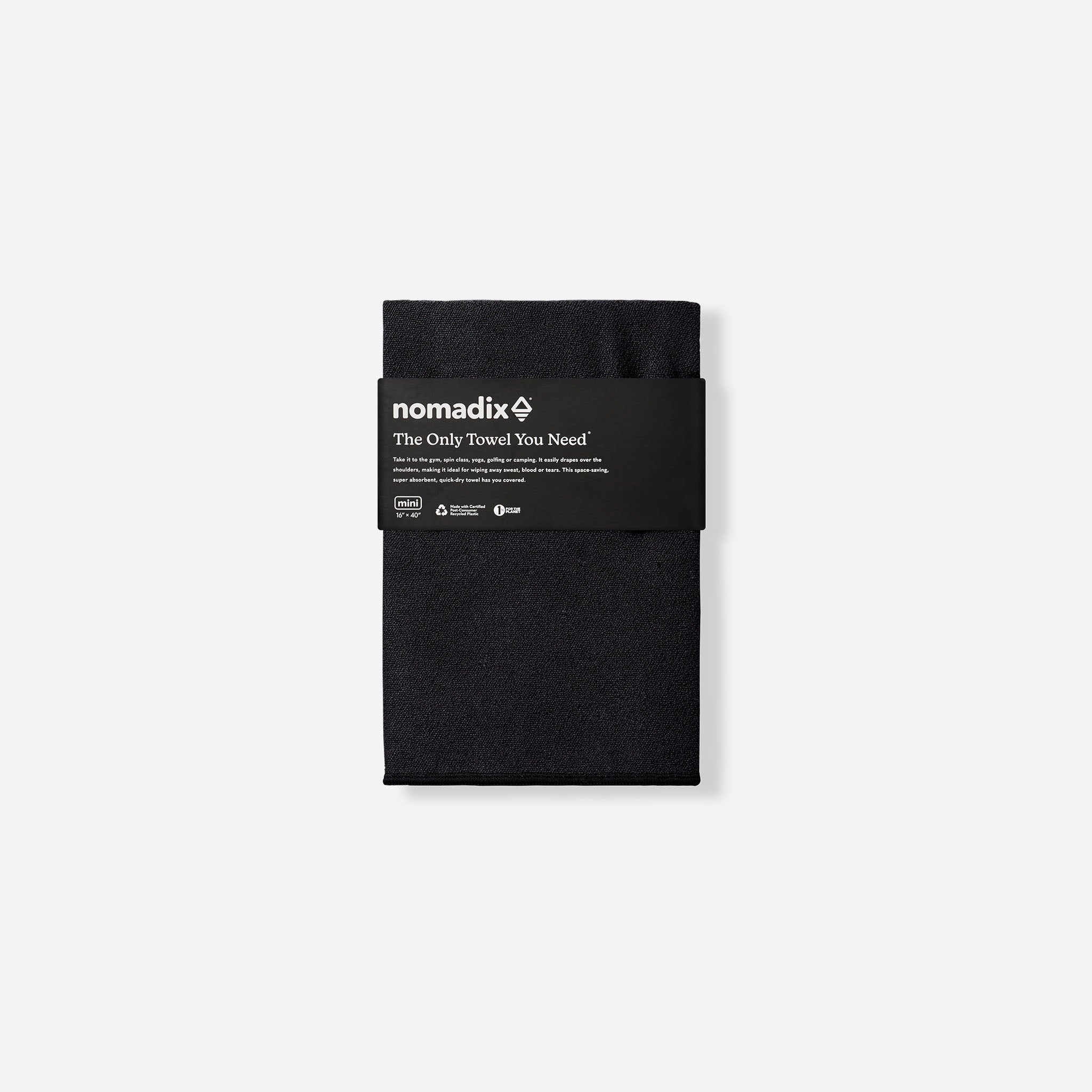 Mini Towel: Black on Black - Nomadix