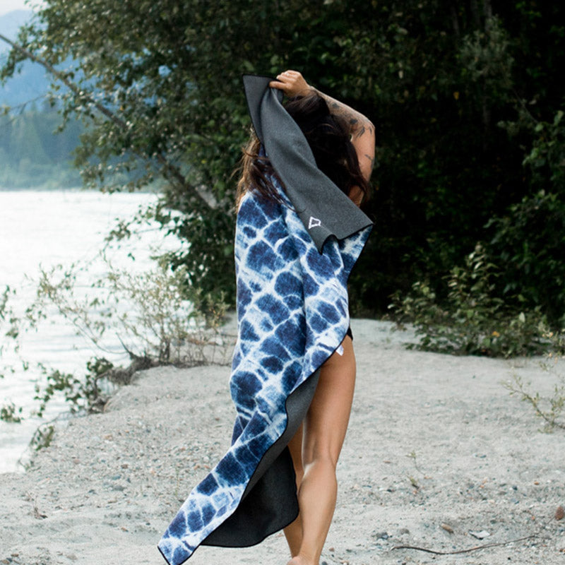 Aqua Blue Towel for Beach Yoga Travel Nomadix
