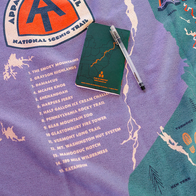 Original Towel: Appalachian Trail Map