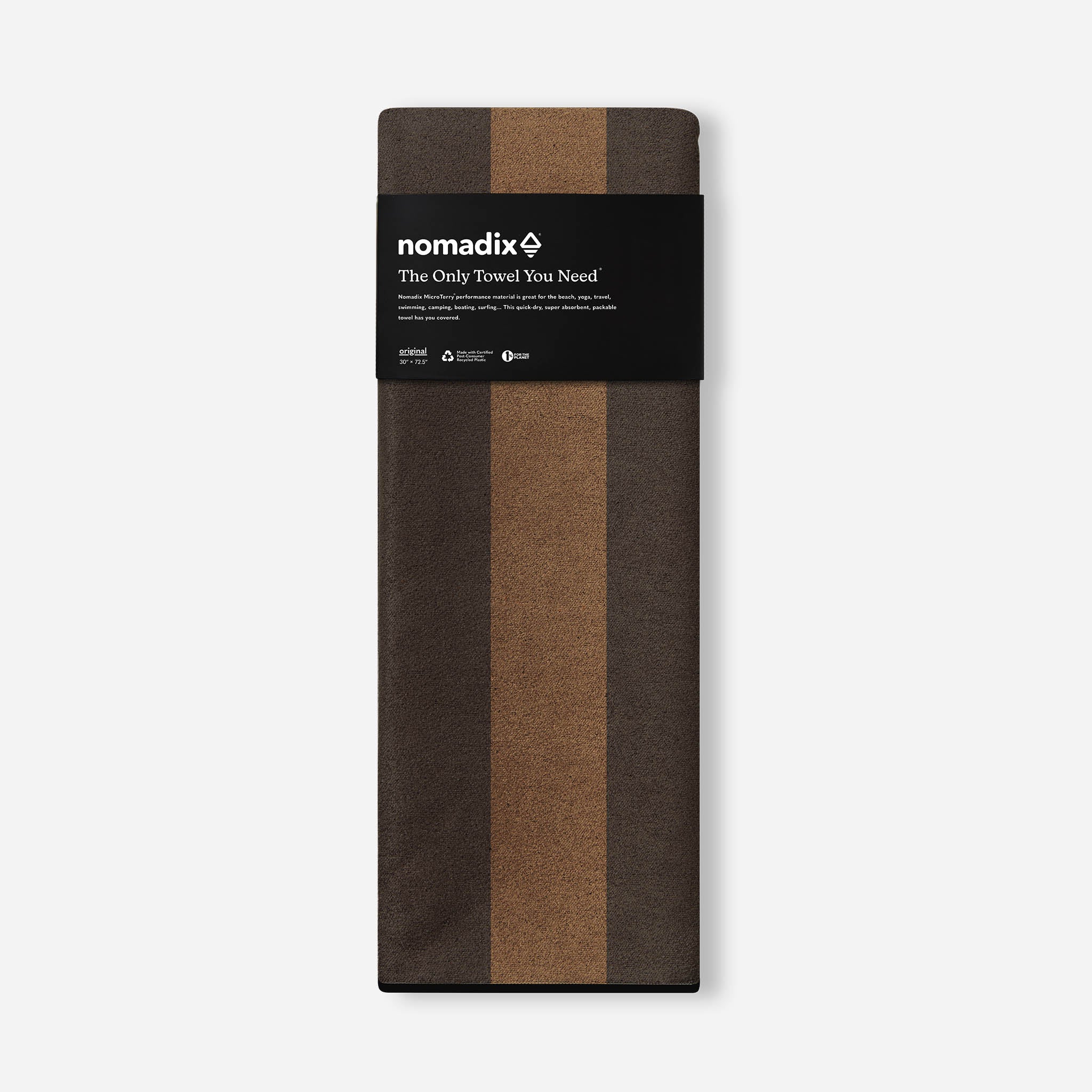 Original Towel: Cabana Stripe Black and Brown