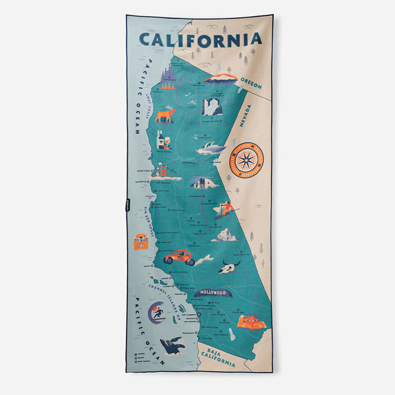 Original Towel: California Map Towel 2