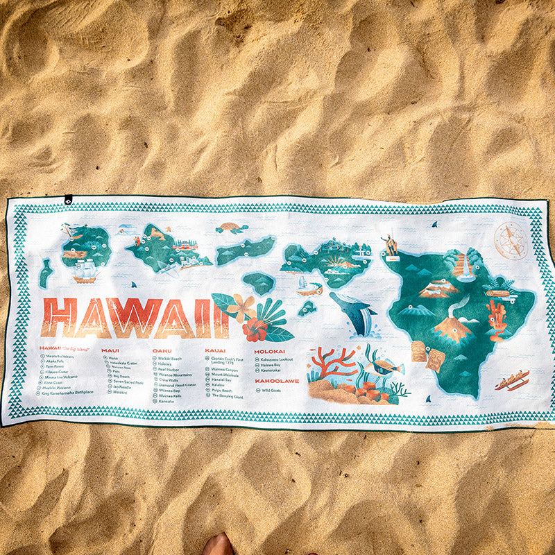 Original Towel: Hawaii Map
