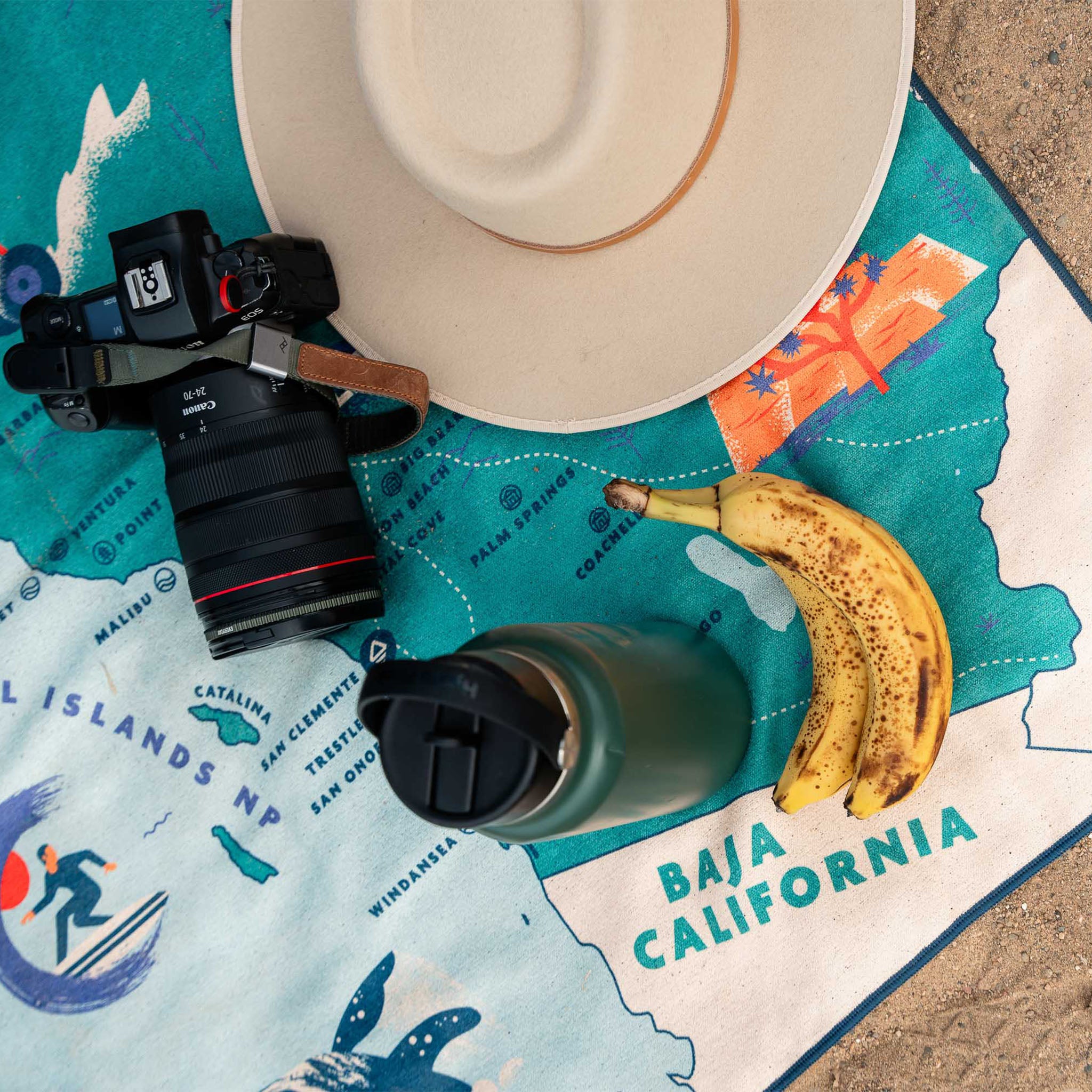 Original Towel: California Map Towel 2 - Nomadix