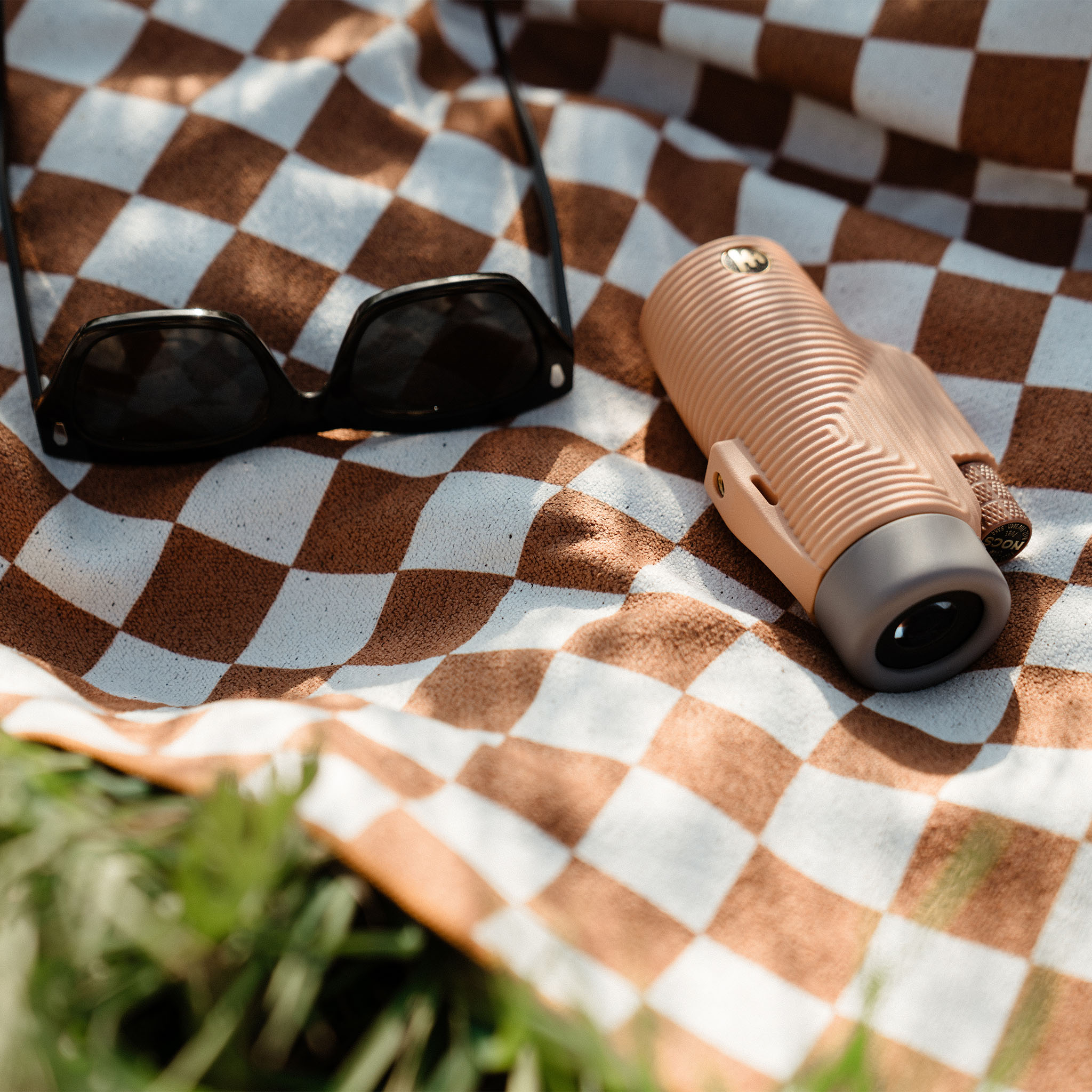 Checkered Beach Towel - Original Towel Check Coconut – Nomadix