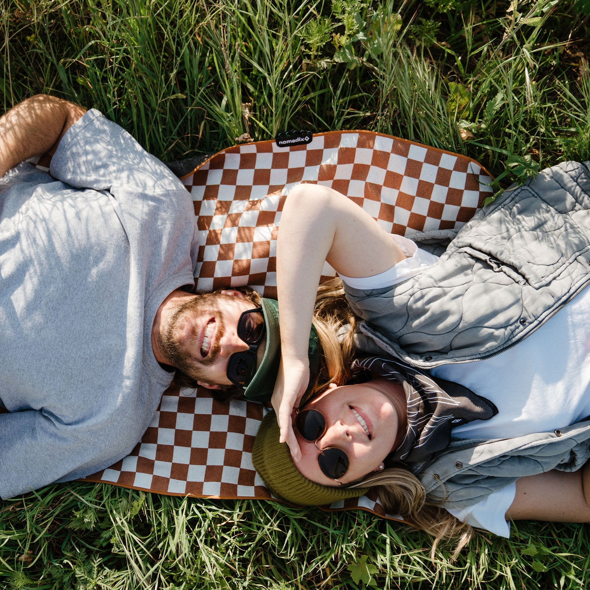 Checkered Beach Towel - Original Towel Check Coconut – Nomadix