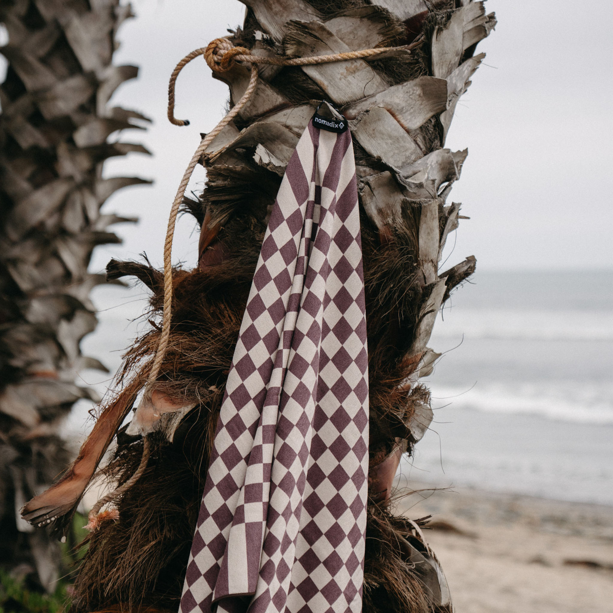 Original Towel: Checked Out Burgundy - Nomadix