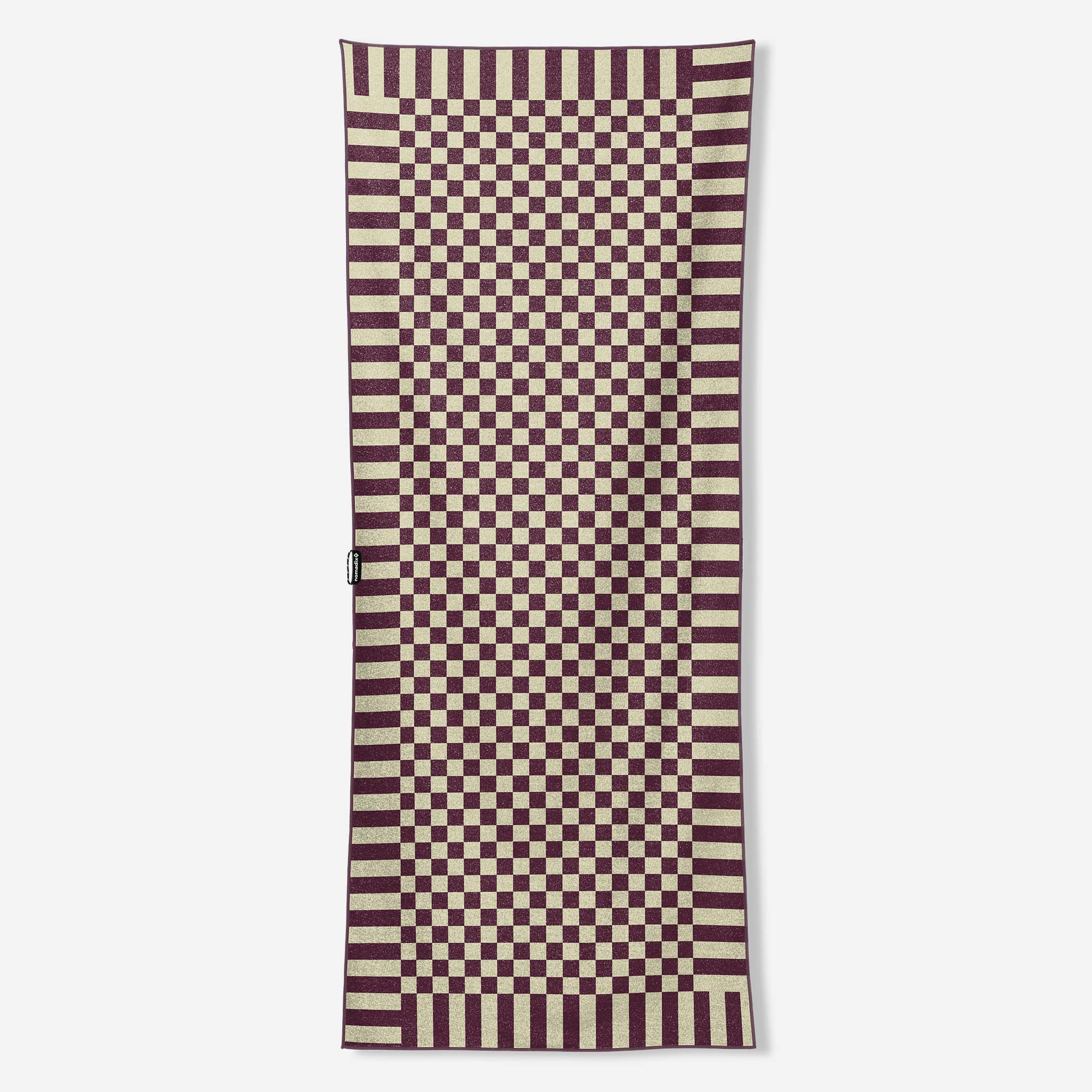 Original Towel: Checked Out Burgundy - Nomadix