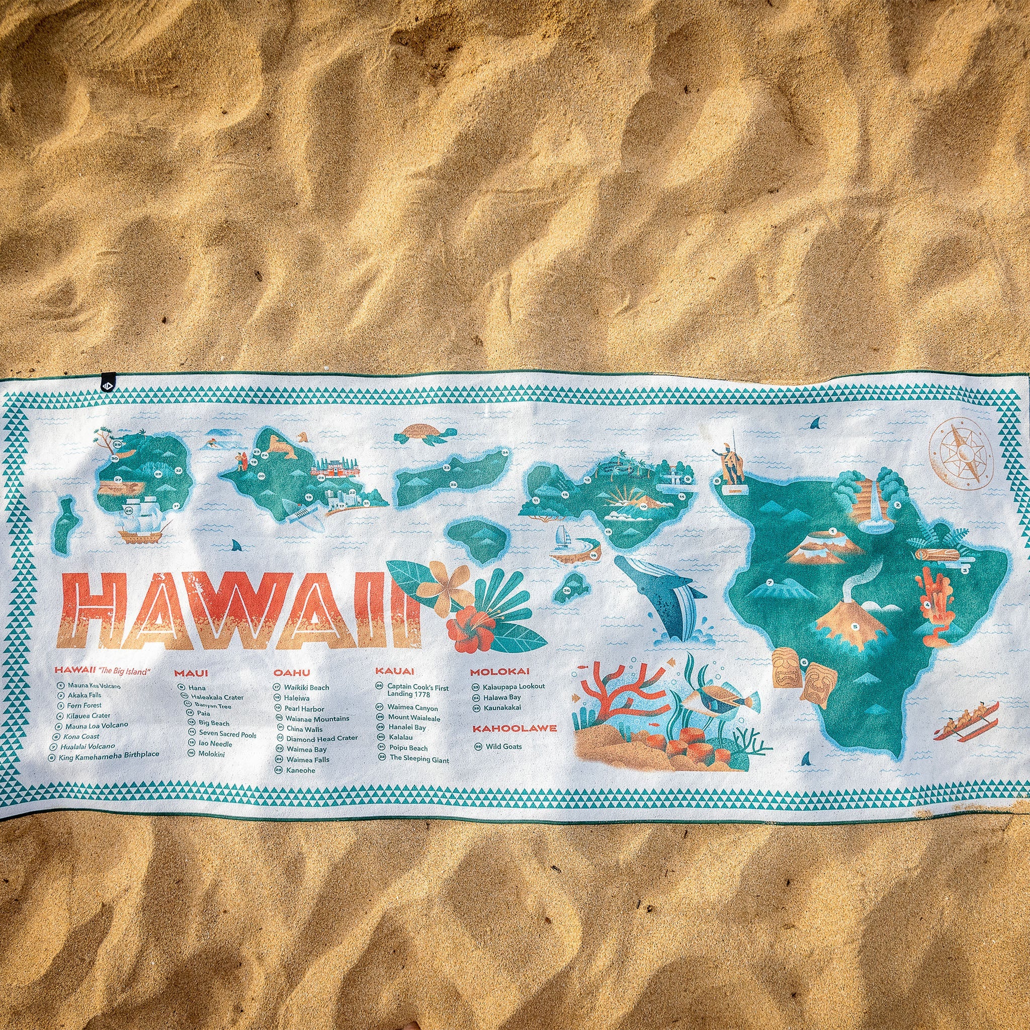 Original Towel: Hawaii Map - Nomadix