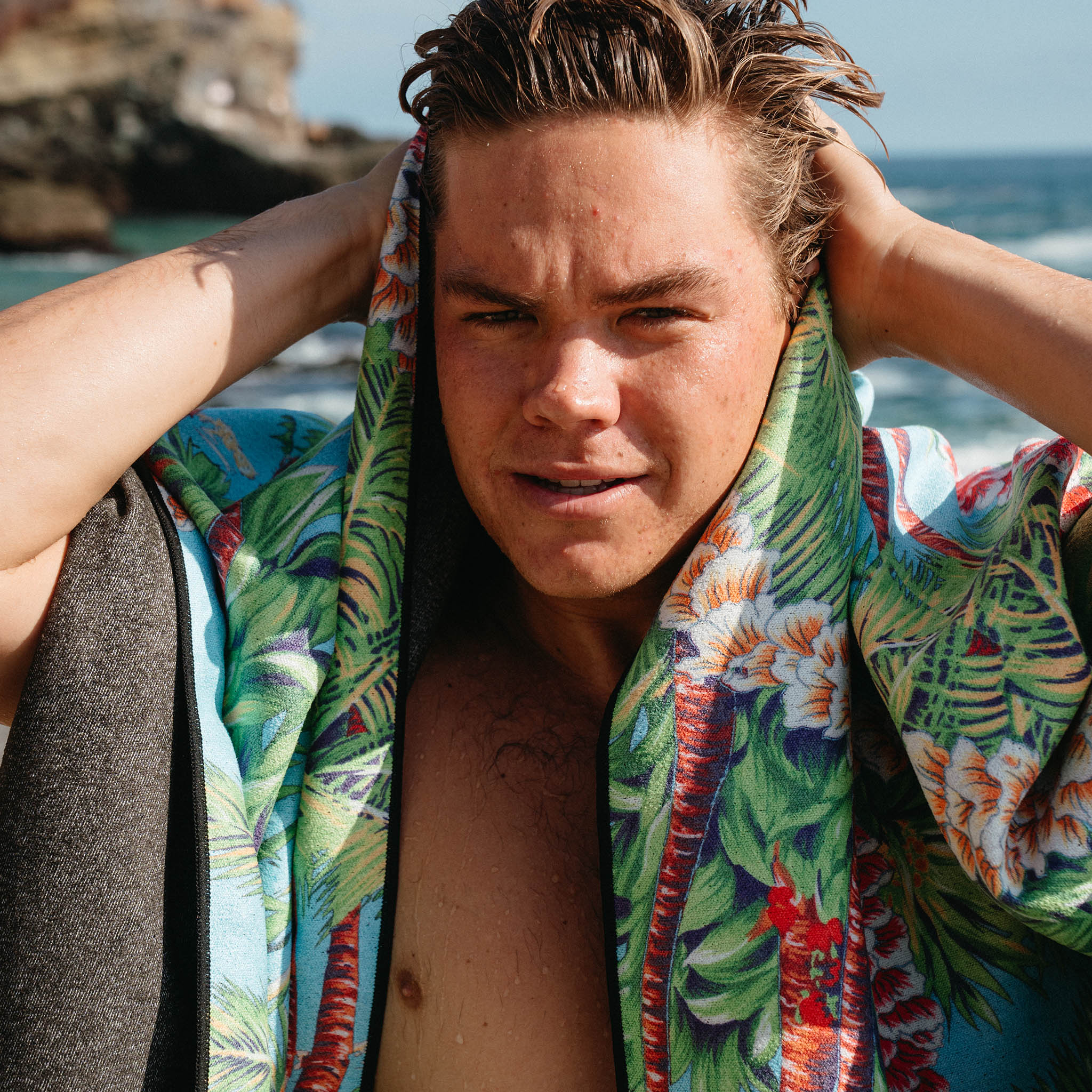 Original Towel: Hoffman Palm Blue - Nomadix