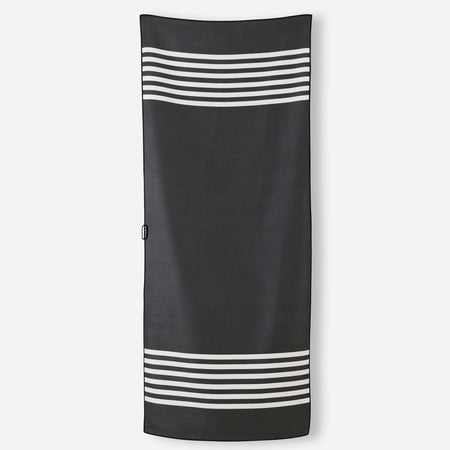 Poolside Black Original Towel | Black Striped Quick-Dry Towel