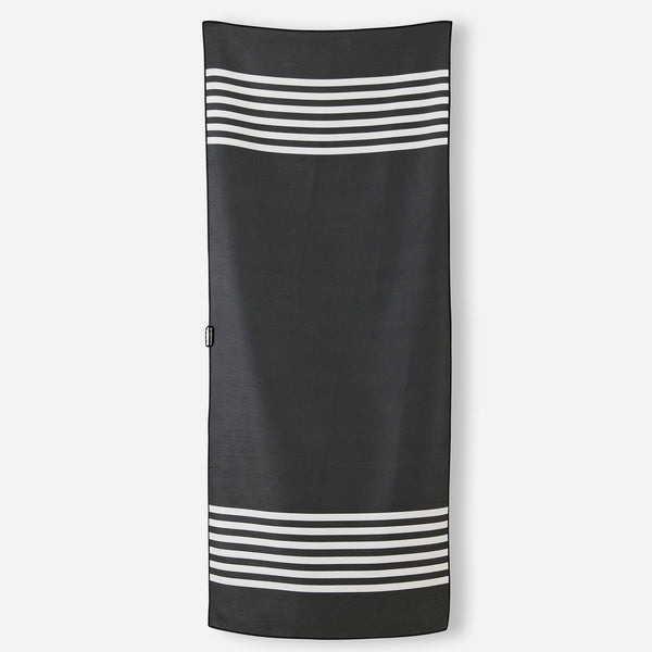タオル peaceminusone BEACH TOWEL #1 BLACK Poolside Black Original Towel | Black Striped Quick-Dry Towel